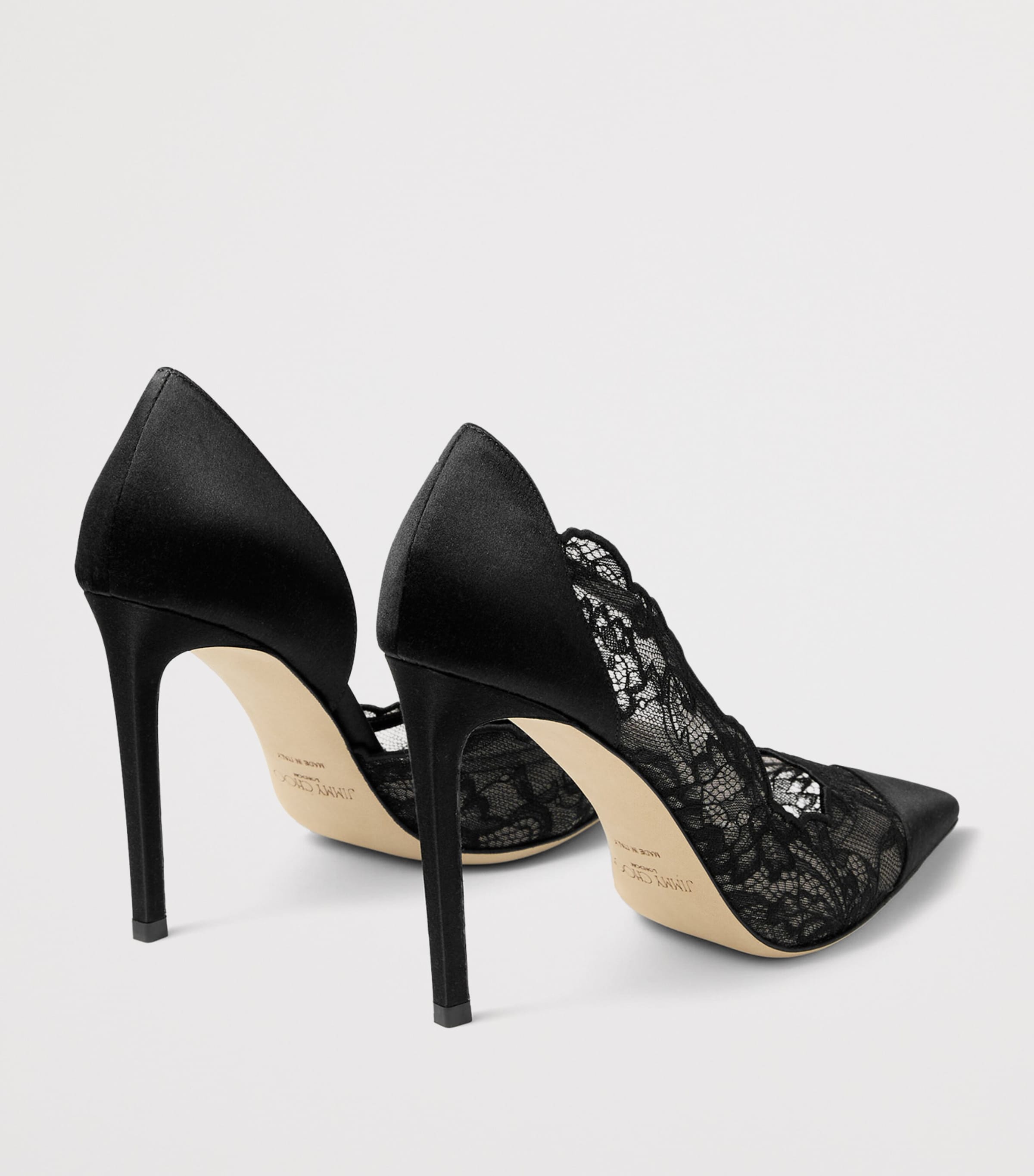 Jimmy Choo Brigitte 100 Lace Pumps Black/black Image 3