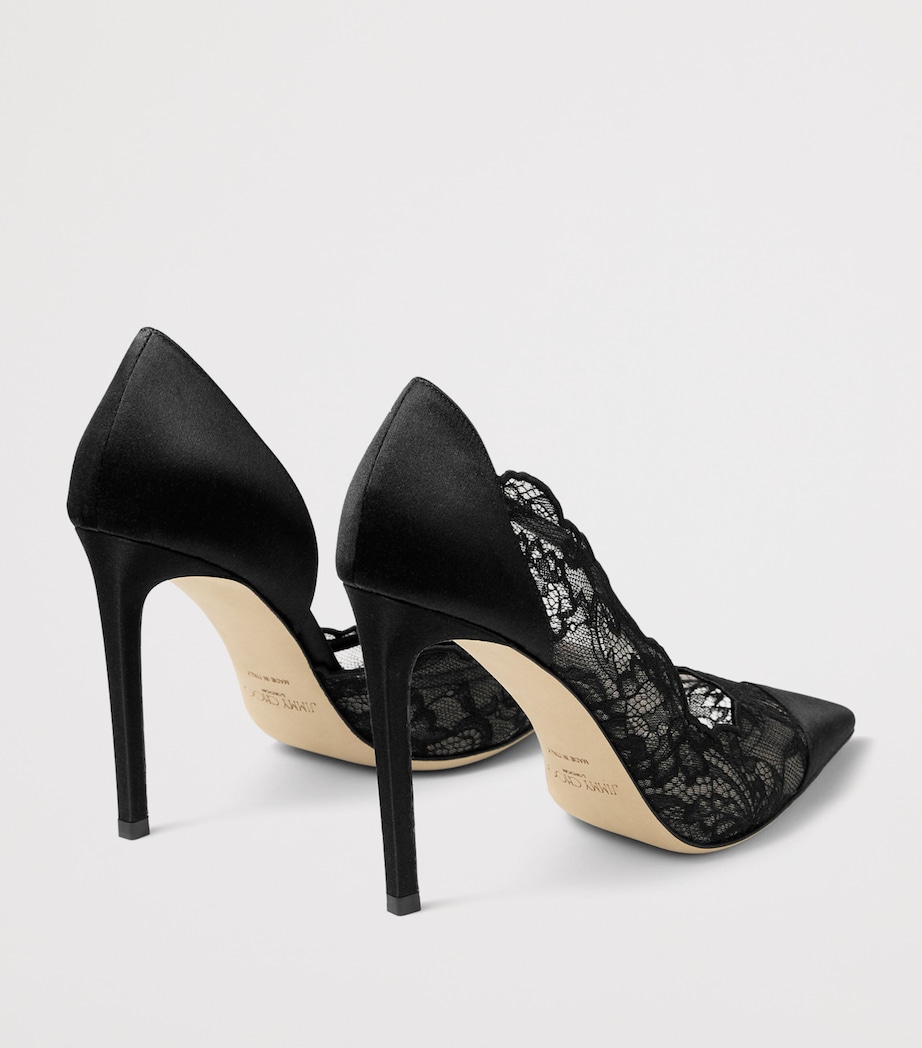 Jimmy Choo Brigitte 100 Lace Pumps Black/black Image 3