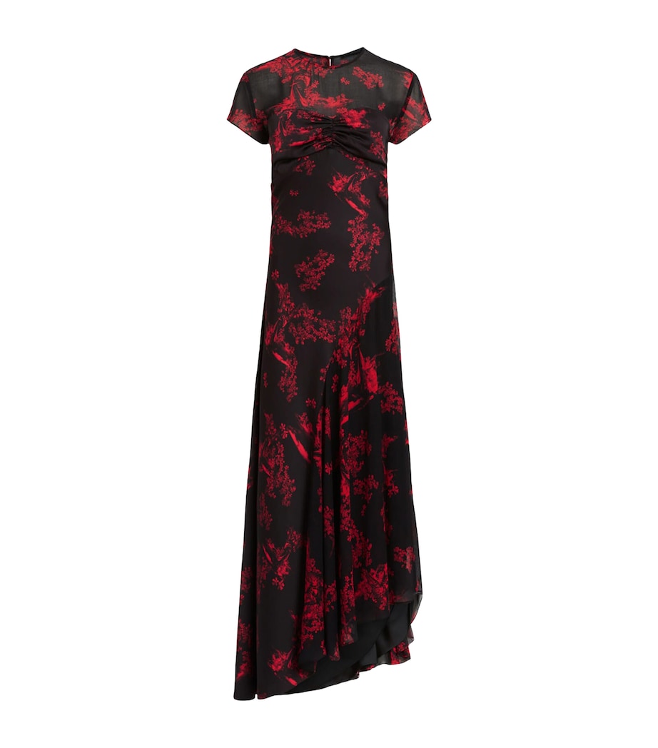 AllSaints Womens Tasha Midi Dress Maria Siren Red Image 1