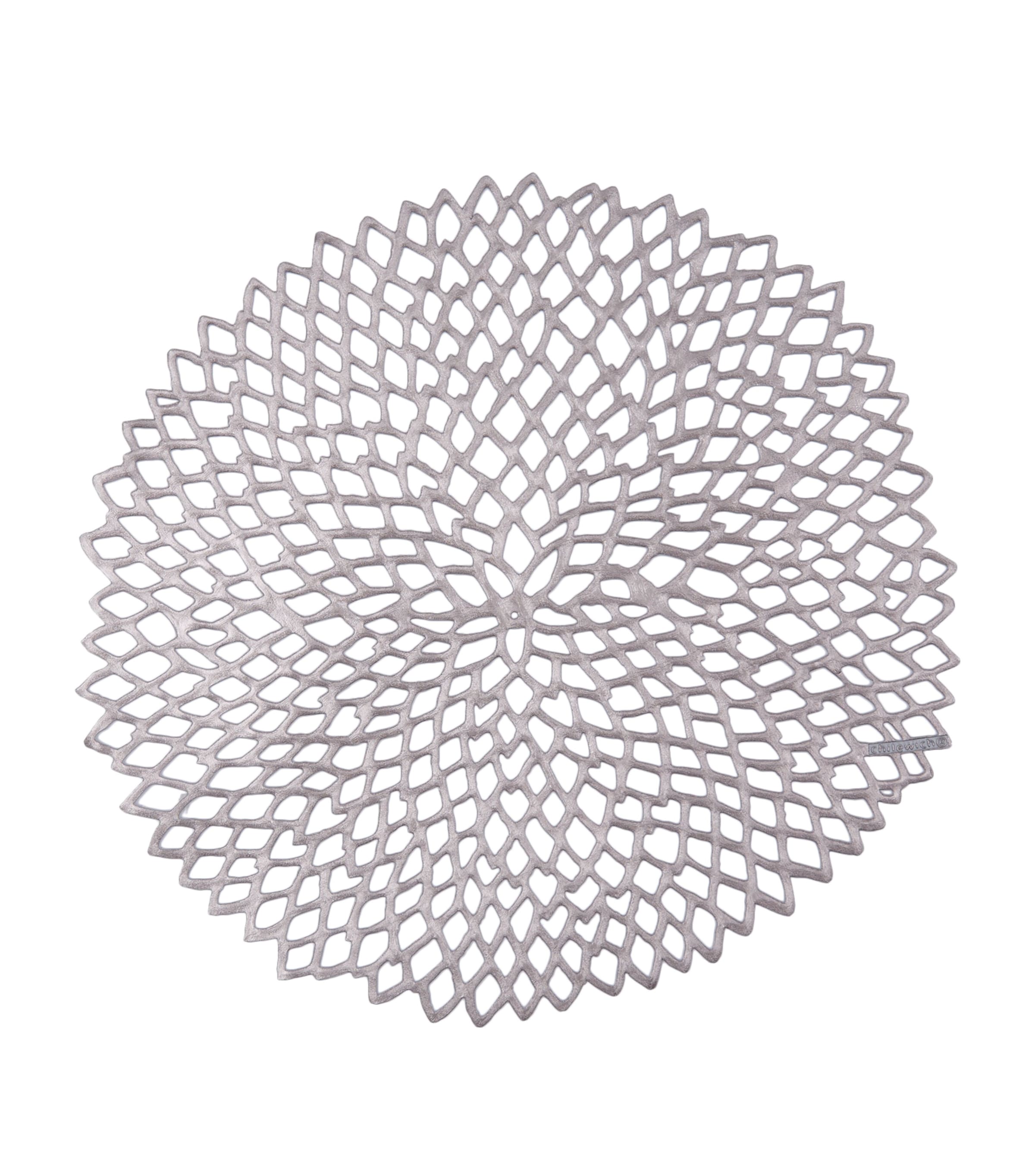 Chilewich Dahlia Round Placemat In Grey