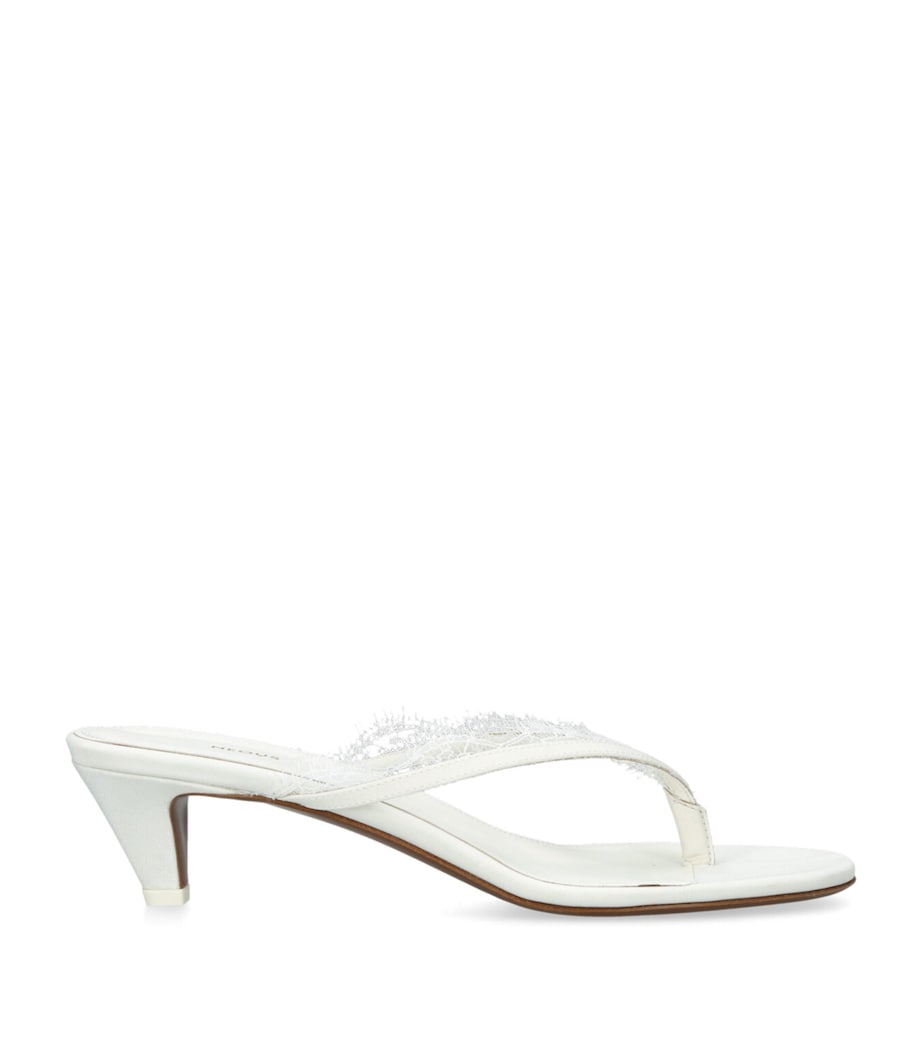 Lace-Trim Kalliope Sandals 40 CREAM Image 1