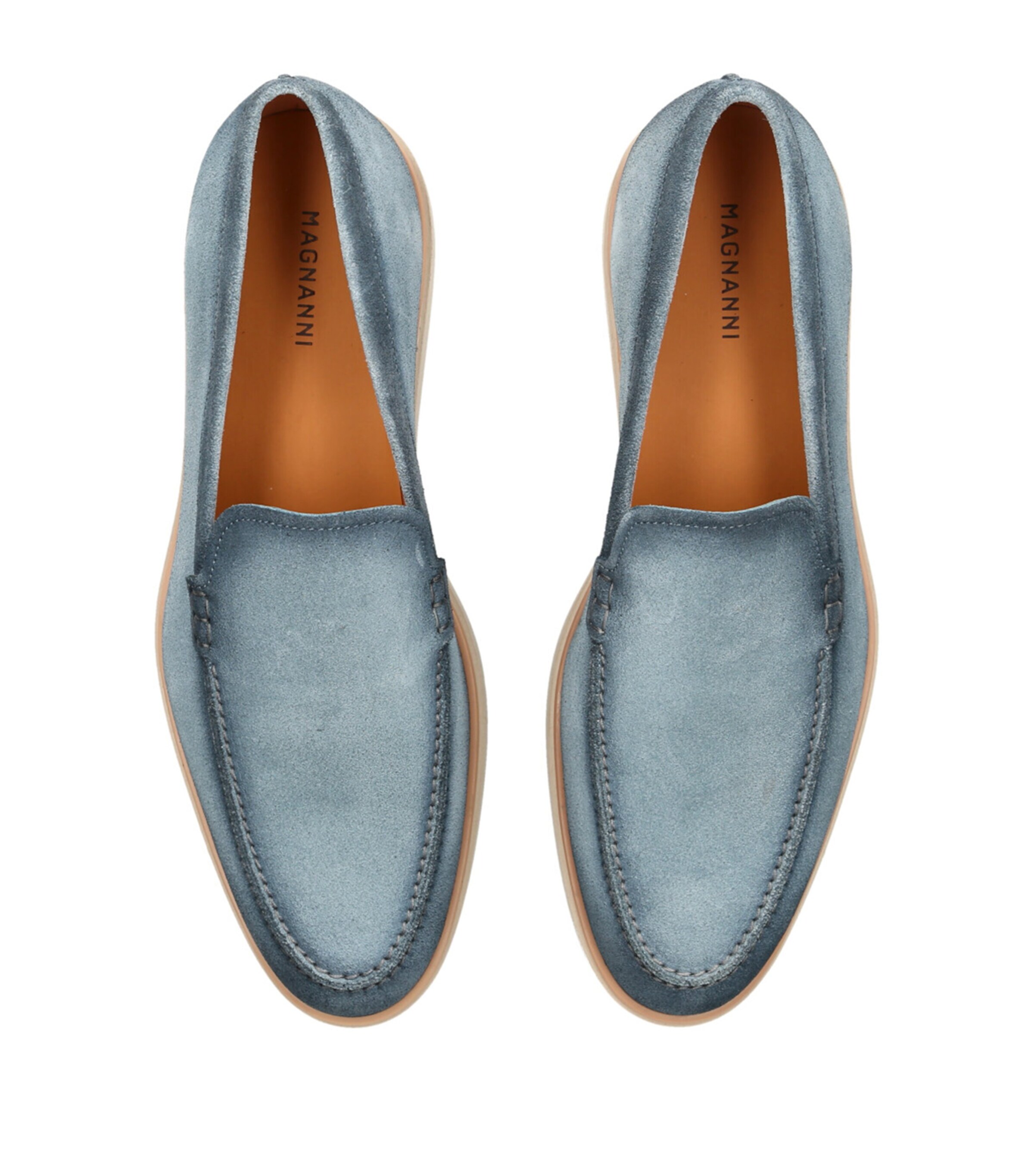 Magnanni Leather Paraiso Loafers Pale Blue Image 4