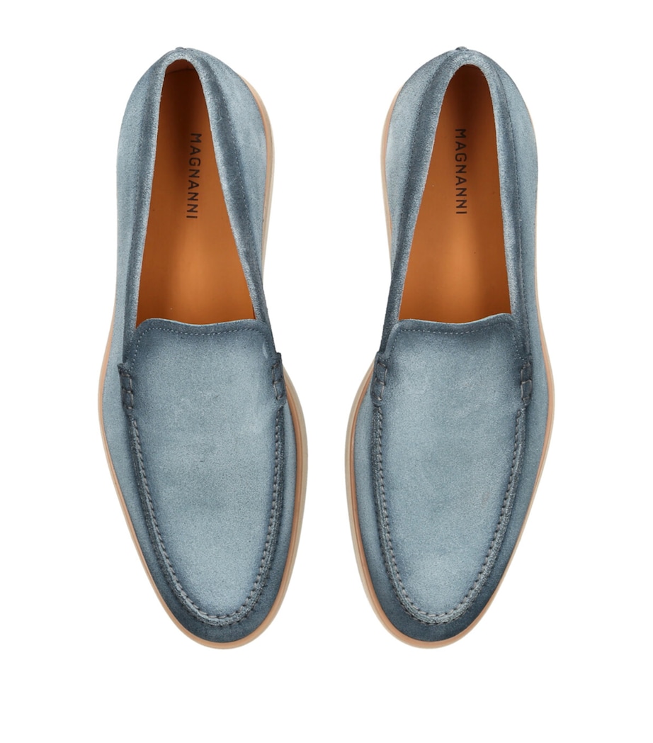 Magnanni Leather Paraiso Loafers Pale Blue Image 4