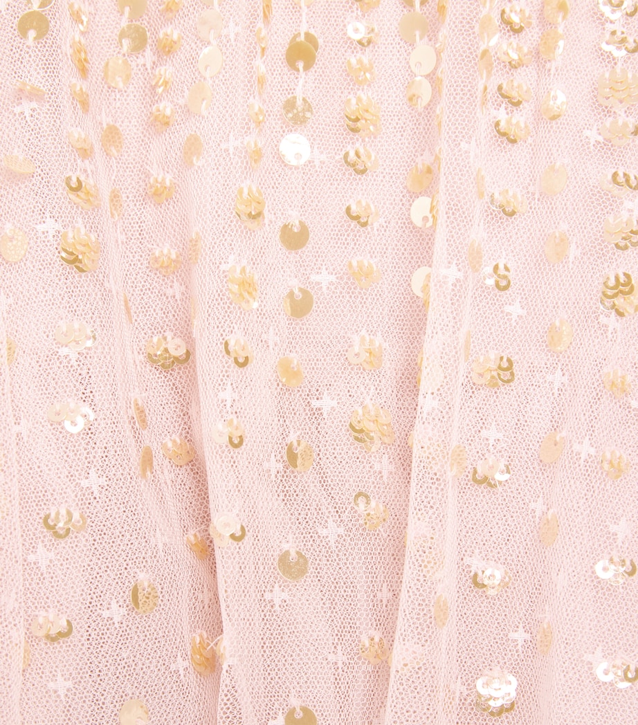 Needle & Thread Tulle Sequin Moonlight Cape Dress (8-12 Years) Shell/gold Image 3