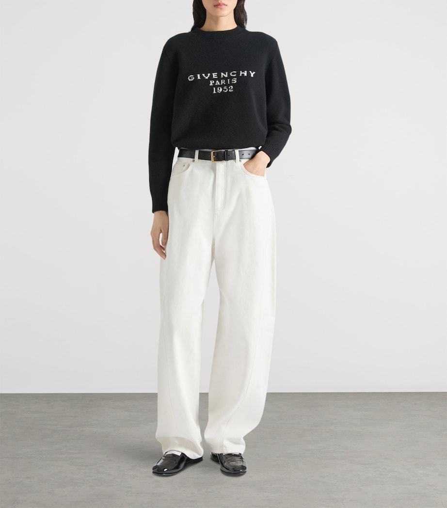 Wool-Cashmere Logo Sweater BLACK Image 2