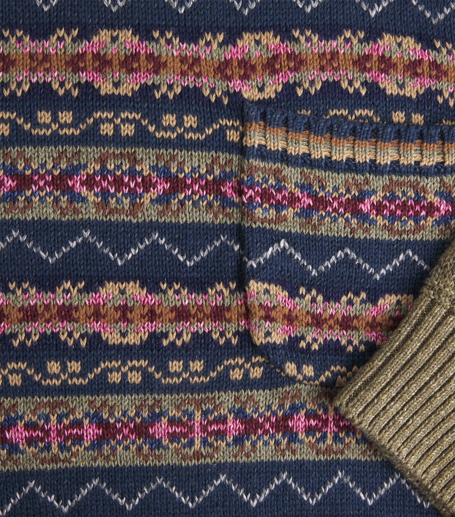Polo Ralph Lauren Mens Linen-Cotton-Silk Fair Isle Sweater Image 6