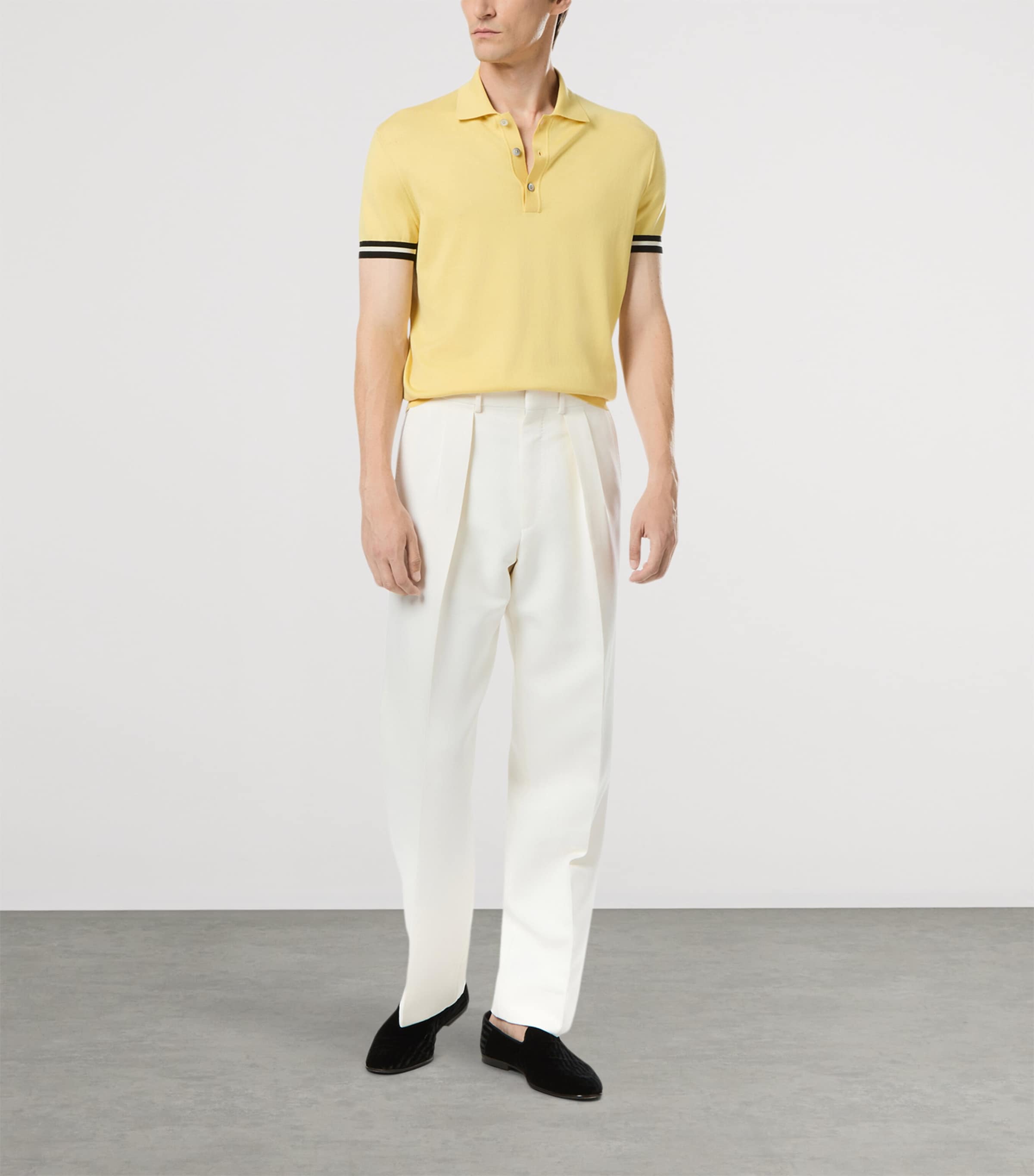 Cotton-Silk Knitted Polo Shirt YAY Image 4