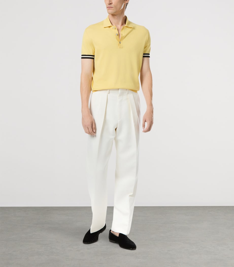 Cotton-Silk Knitted Polo Shirt YAY Image 4