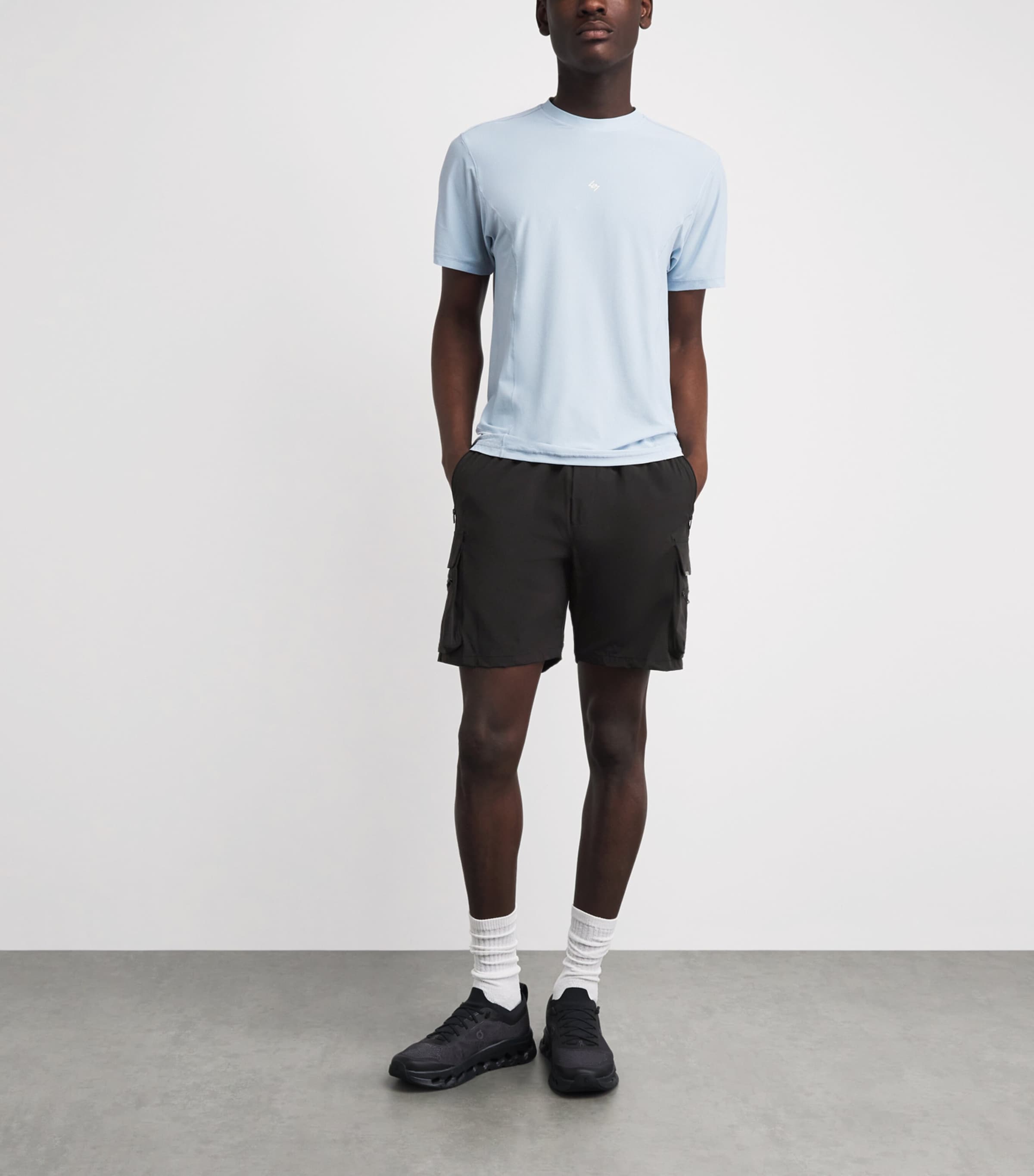 Represent 247 Mens 247 Cargo Shorts Dusky Navy Image 2