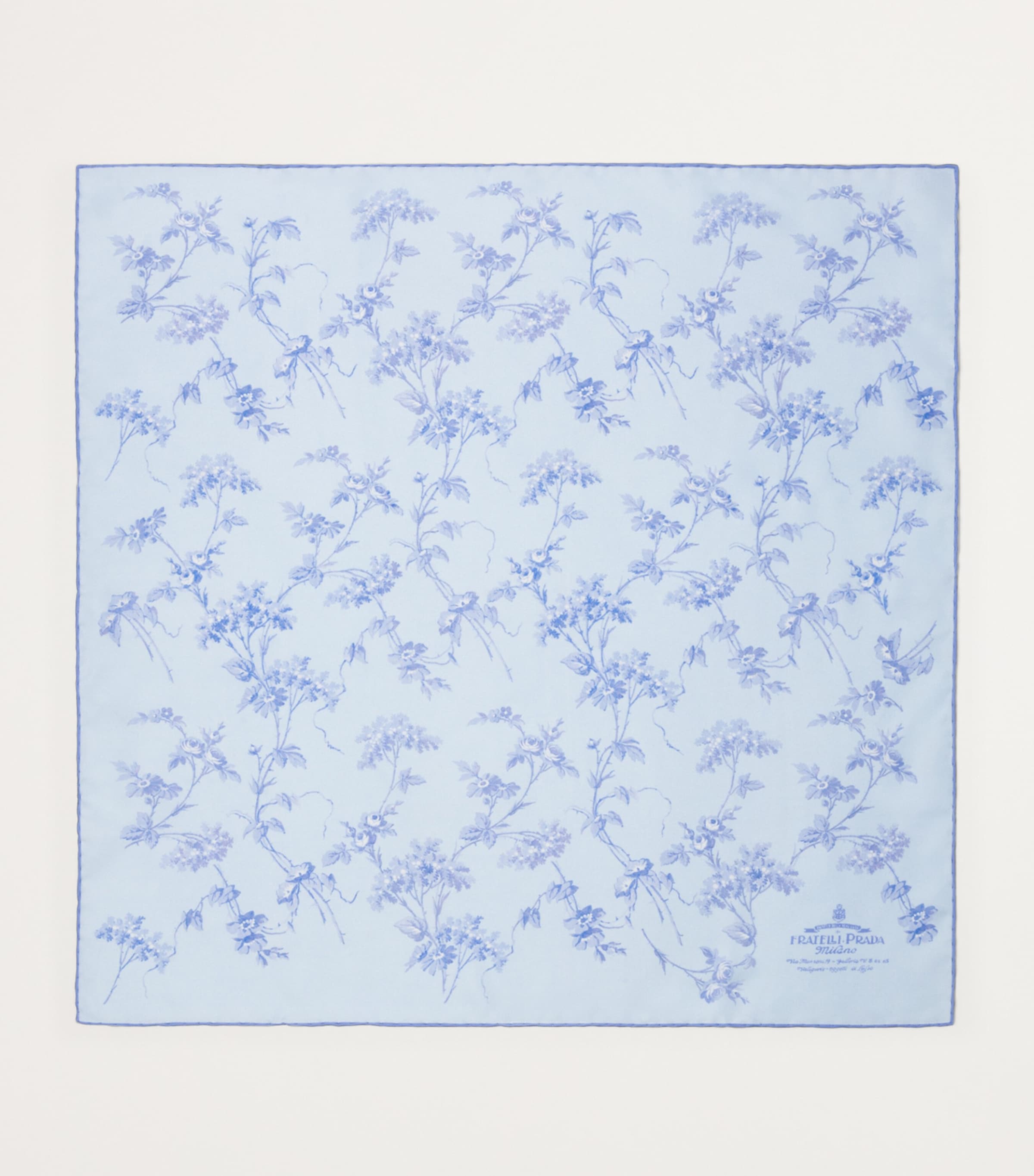 Prada Silk Floral Square Scarf Image 2