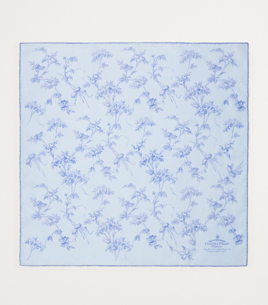 Prada Silk Floral Square Scarf Image 2