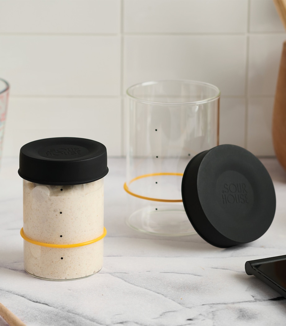 Glass Sourdough Pint Starter Jar (500ml) BLACK Image 4