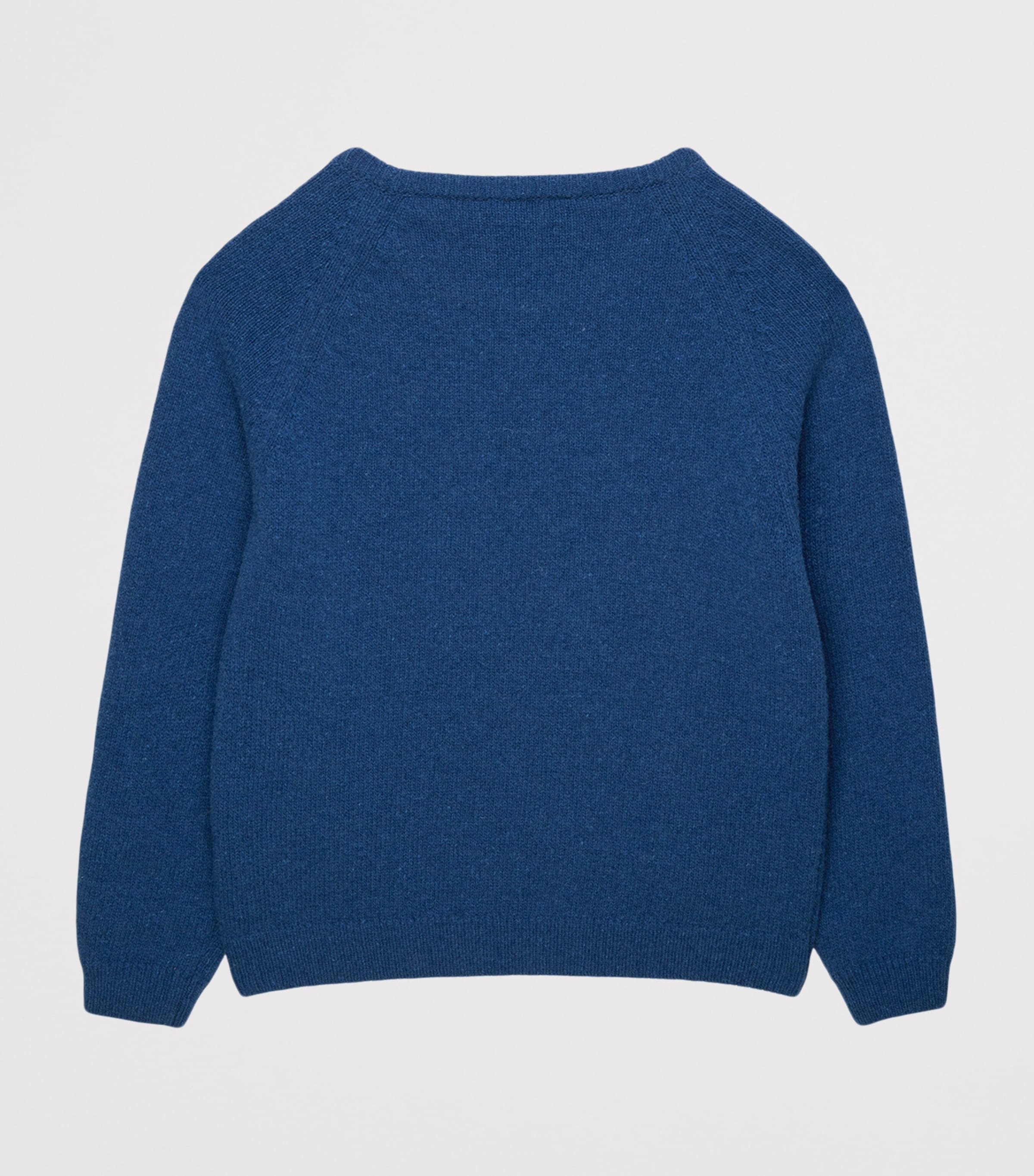 Trotters Wool-Blend Guardsman Band Sweater (6-11 Years) Denim Blue Image 2