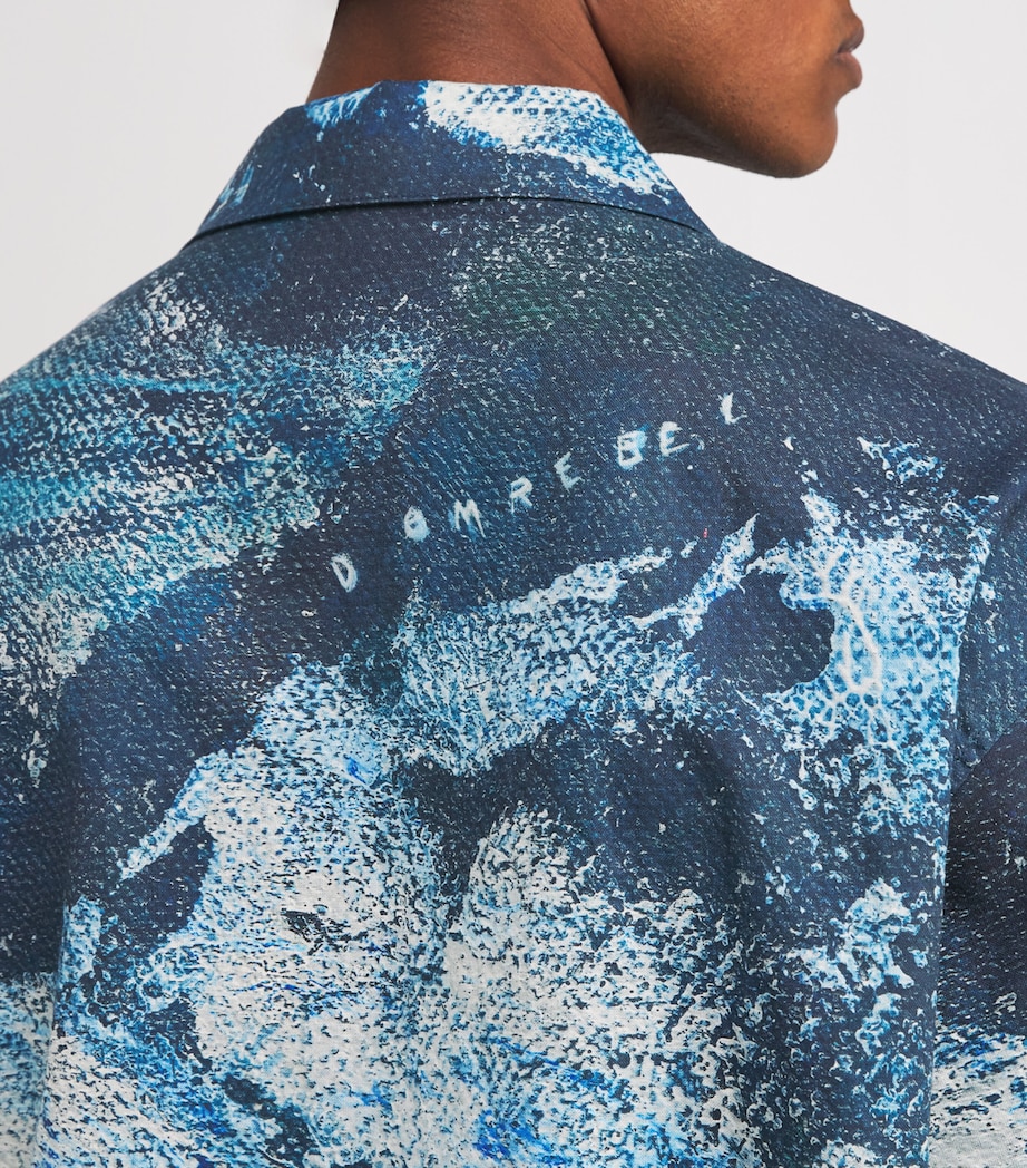 Linen-Cotton Deep Shirt BLUE Image 6