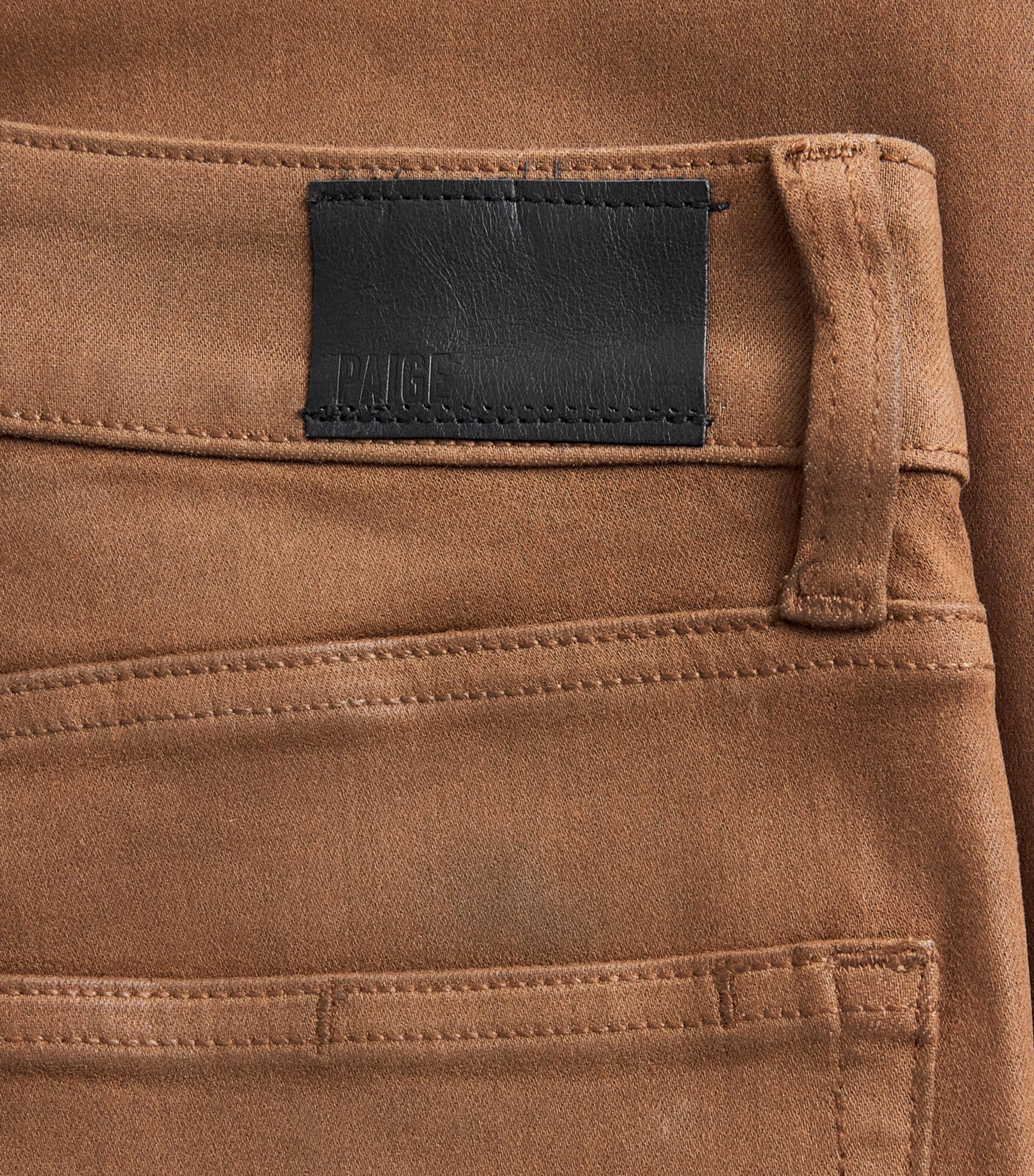 PAIGE Brown Coated Anessa Wide-Leg Jeans | Harrods US