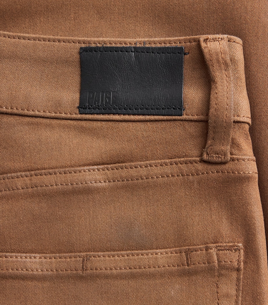 PAIGE Brown Coated Anessa Wide-Leg Jeans | Harrods US