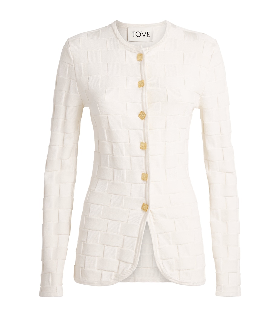 Knitted Uma Jacket WHITE Image 1