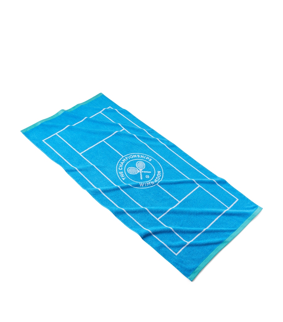 x Wimbledon Tennis Court Bath Towel (70cm x 133cm) SKY Image 2