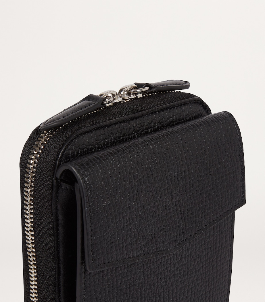 Leather Cross-Body Pouch BLACK Image 4