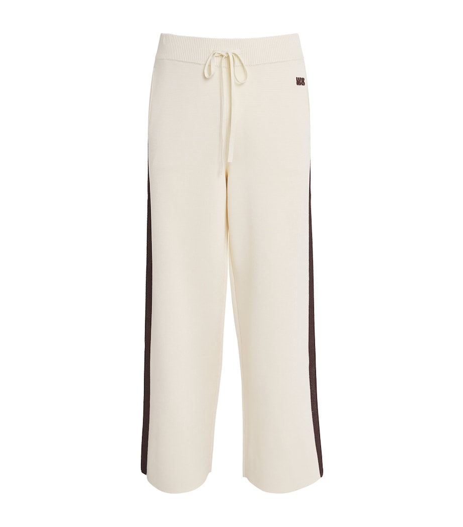 Wales Bonner Mens Knitted Tide Sweatpants Ivory Image 1