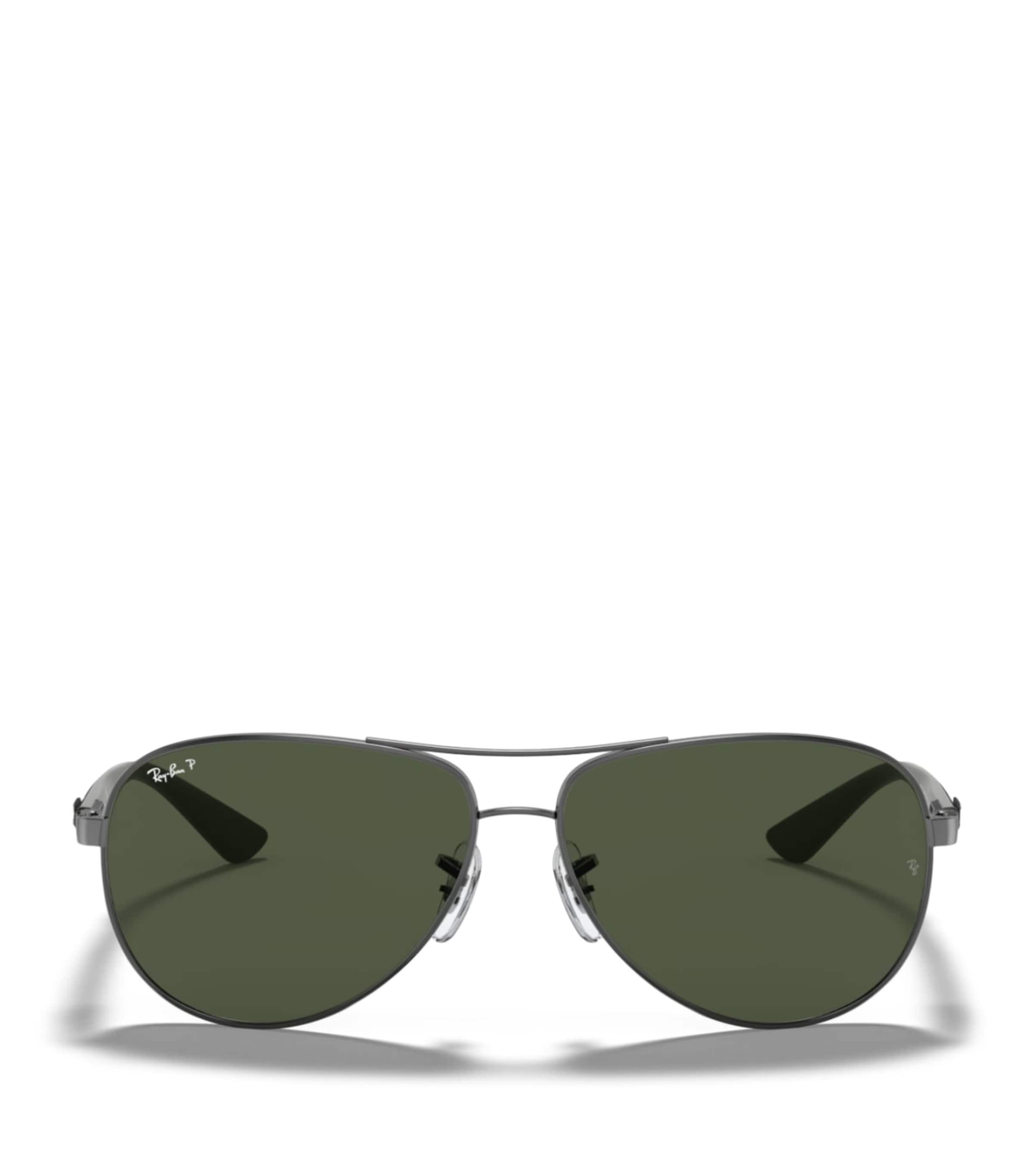 Ray-Ban Carbon Fibre Pilot Sunglasses Silver Image 1