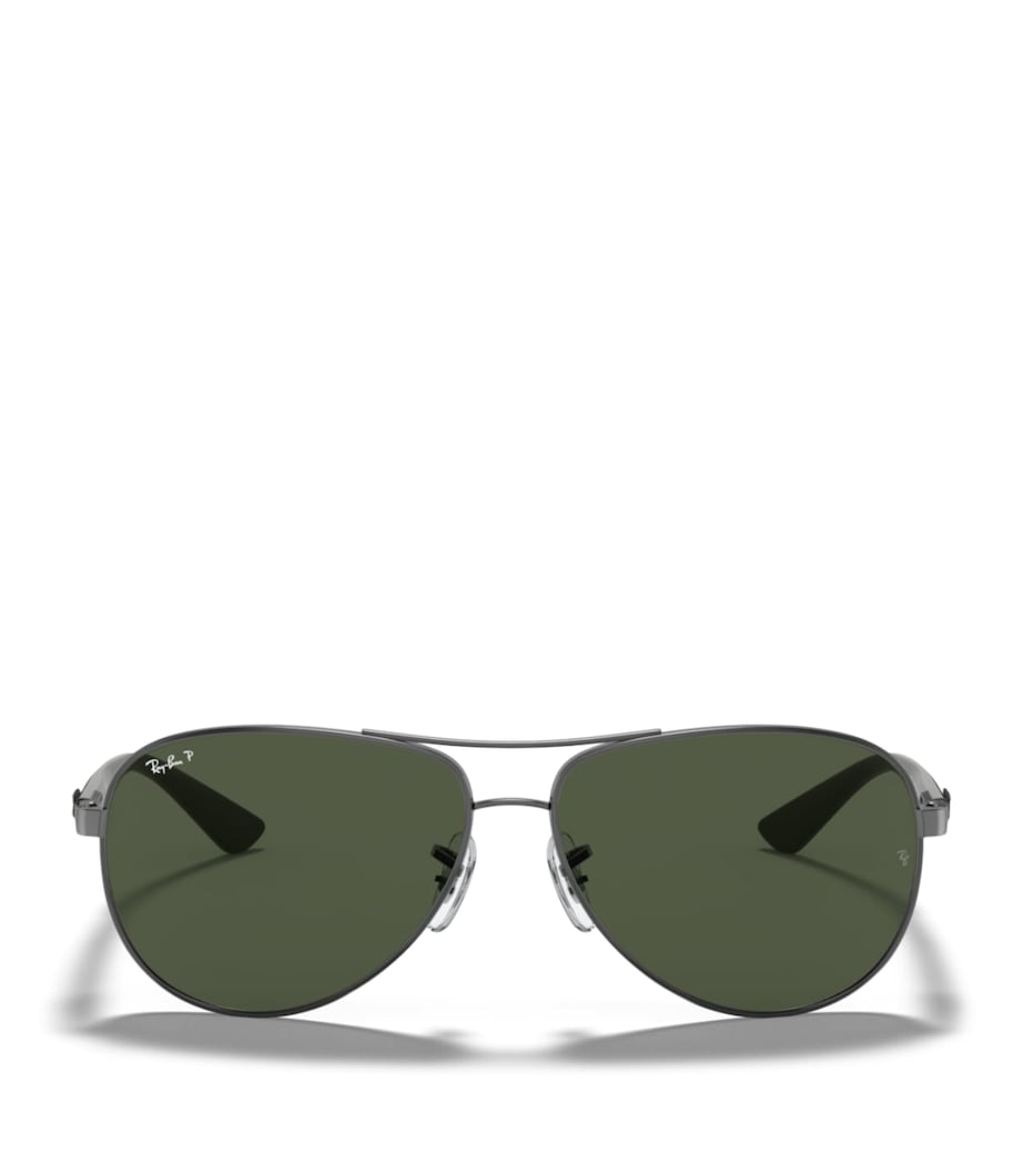 Ray-Ban Carbon Fibre Pilot Sunglasses Silver Image 1