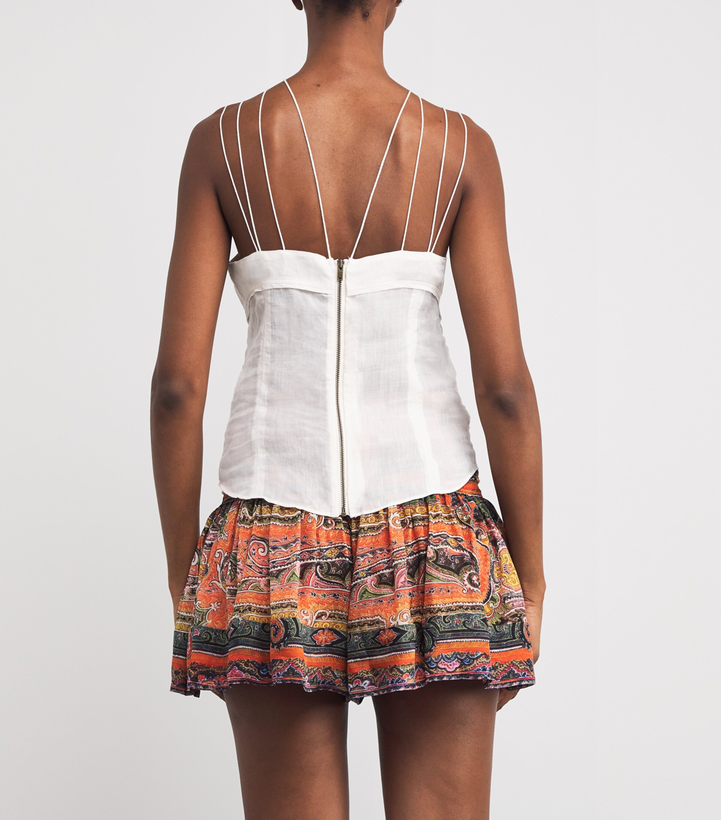 Isabel Marant Womens Ramie Ruffled Leana Top Ecru Image 4