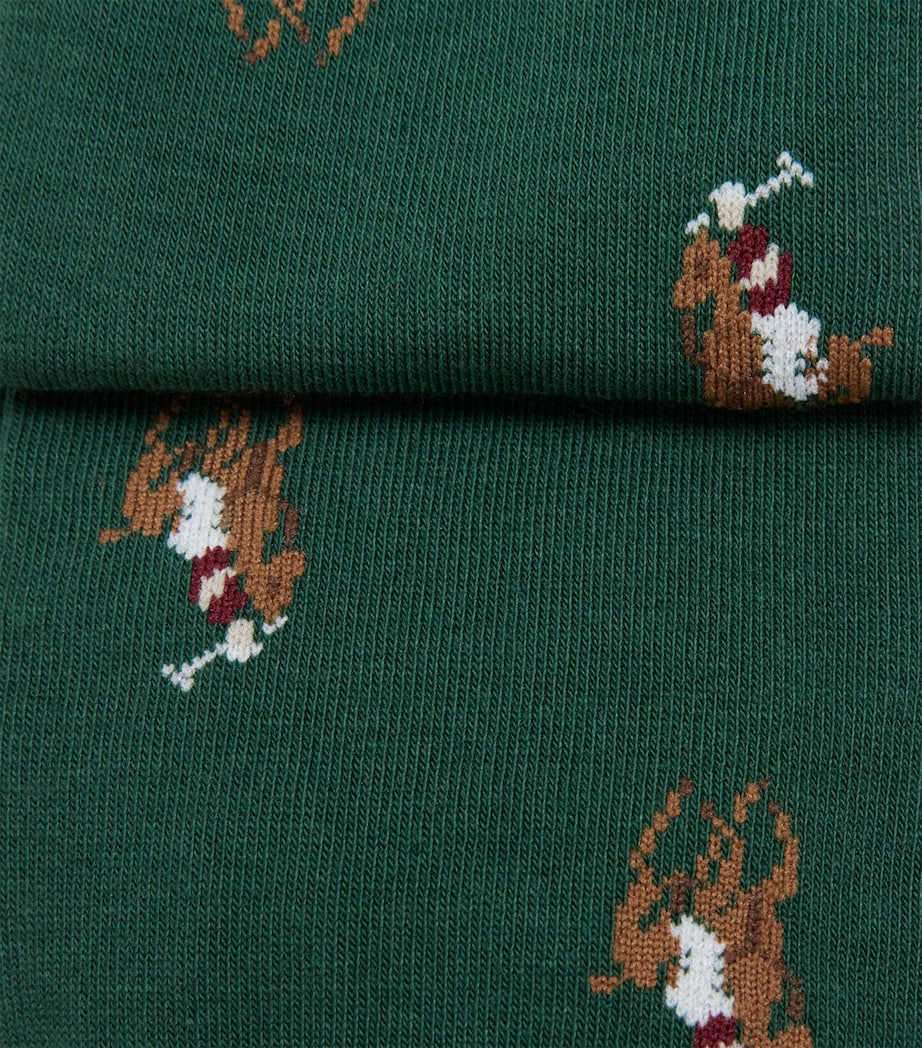 Cotton-Blend Polo Pony Socks (Pack of 2) HUNTER/WINE/NAVY Image 2