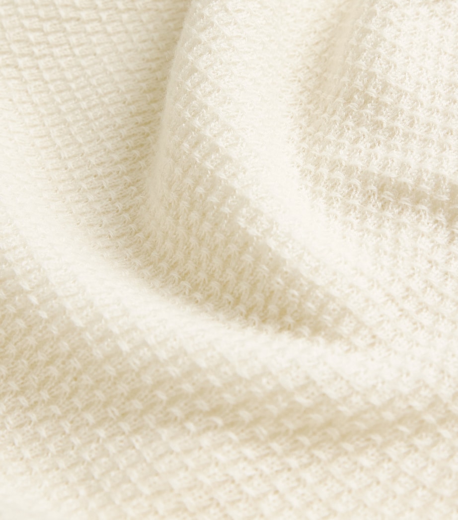 Cashmere Short-Sleeve Rollneck Sweater BIANCO Image 5