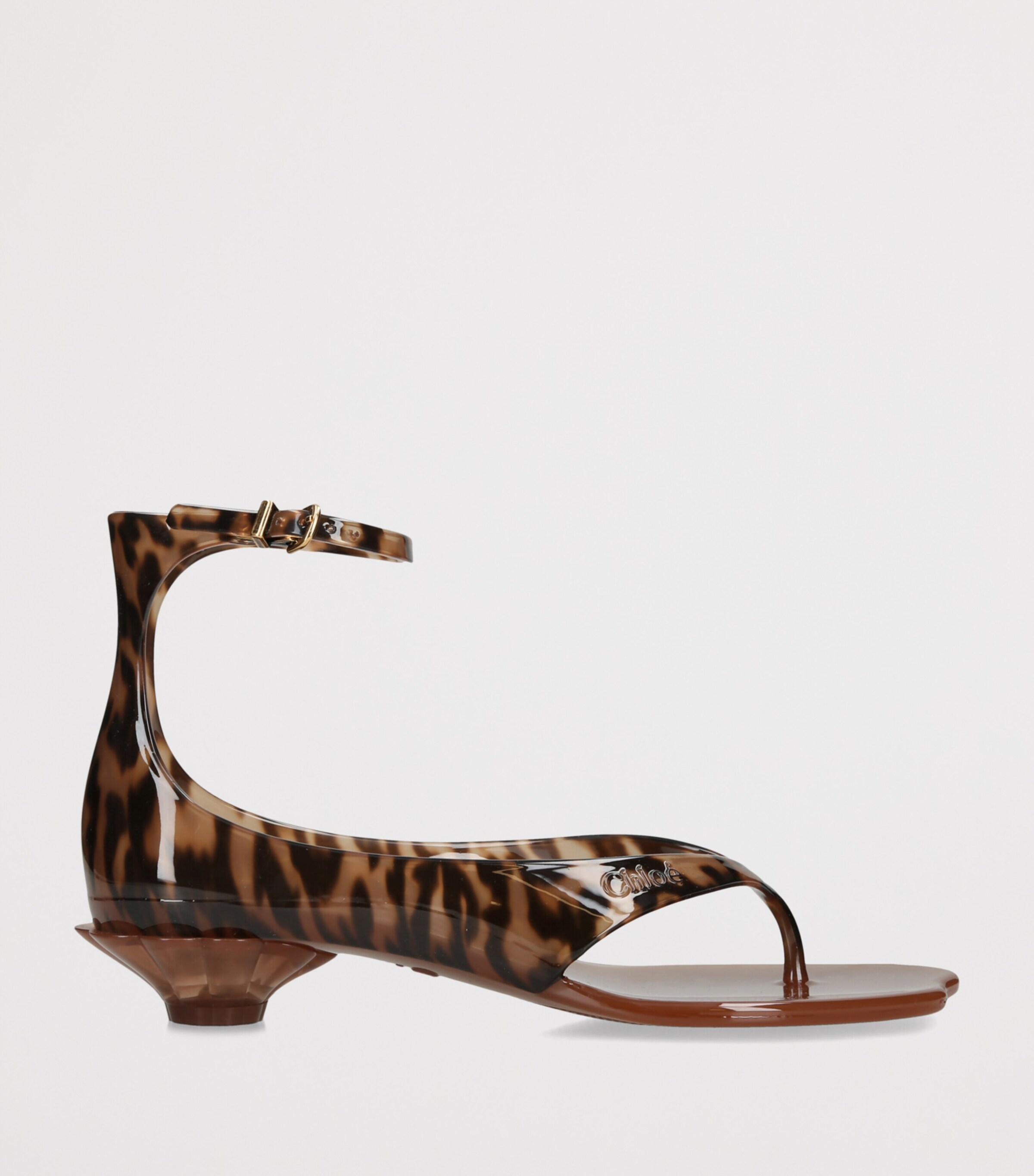 Chloé Jelly Heeled Sandals 30 Blk/brown Image 3