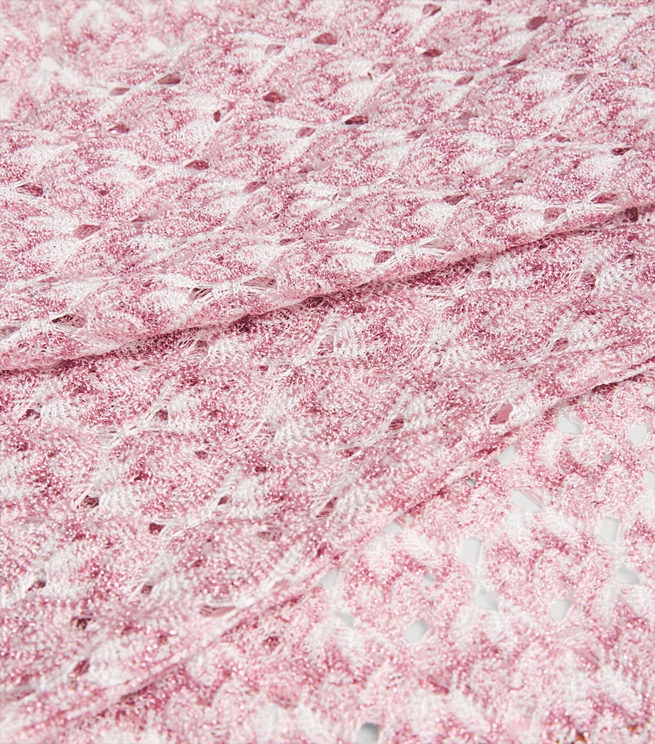 Missoni Womens Metallic Backless Mini Dress Pink Image 6