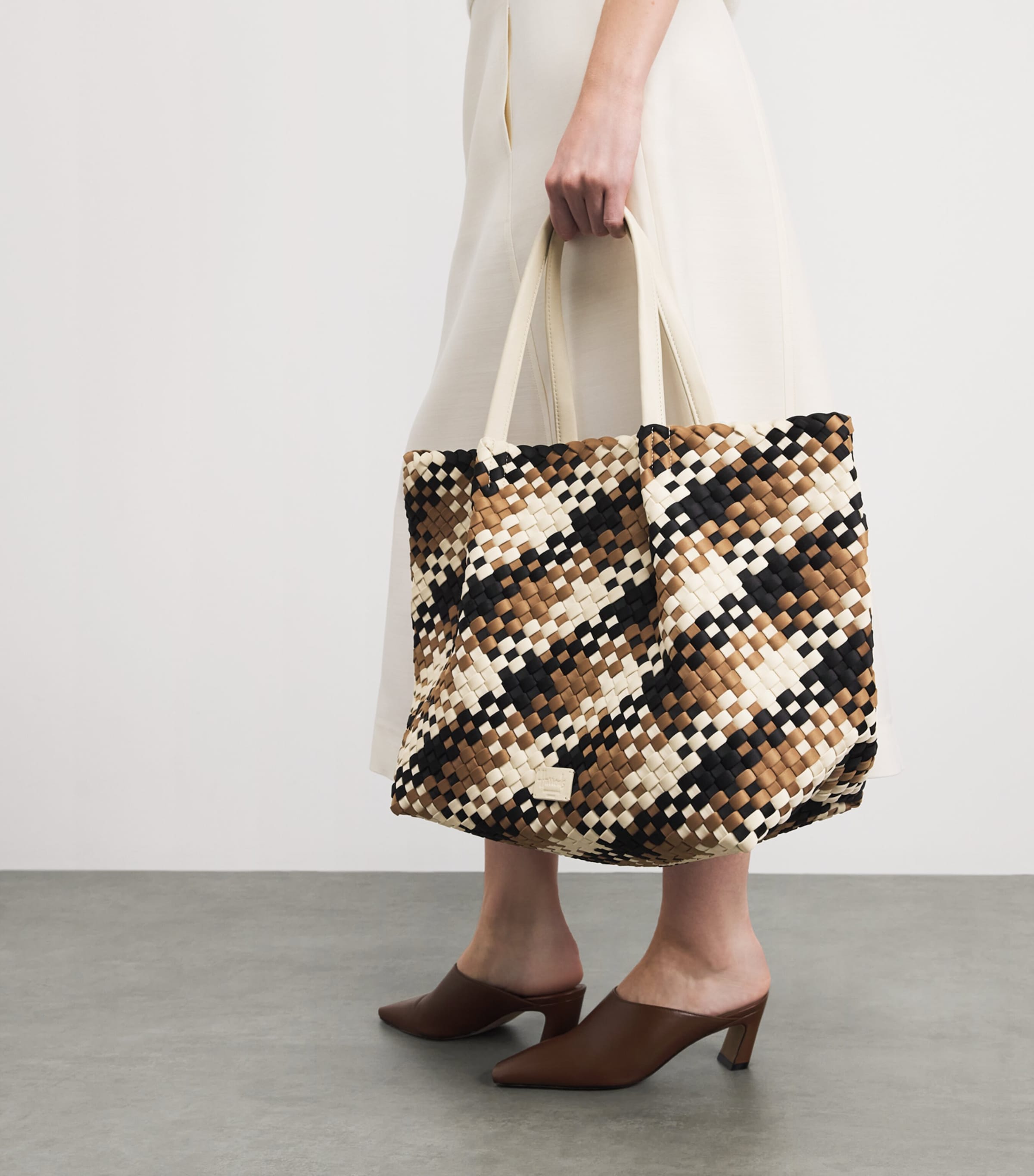 Harrods Neoprene Woven East-West Tote Bag Image 4