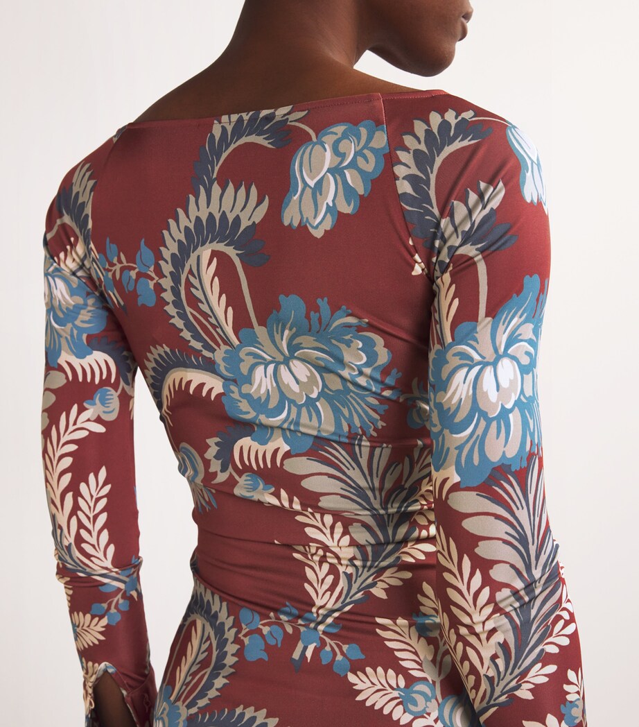 Etro Womens Floral Print Midi Dress Image 6