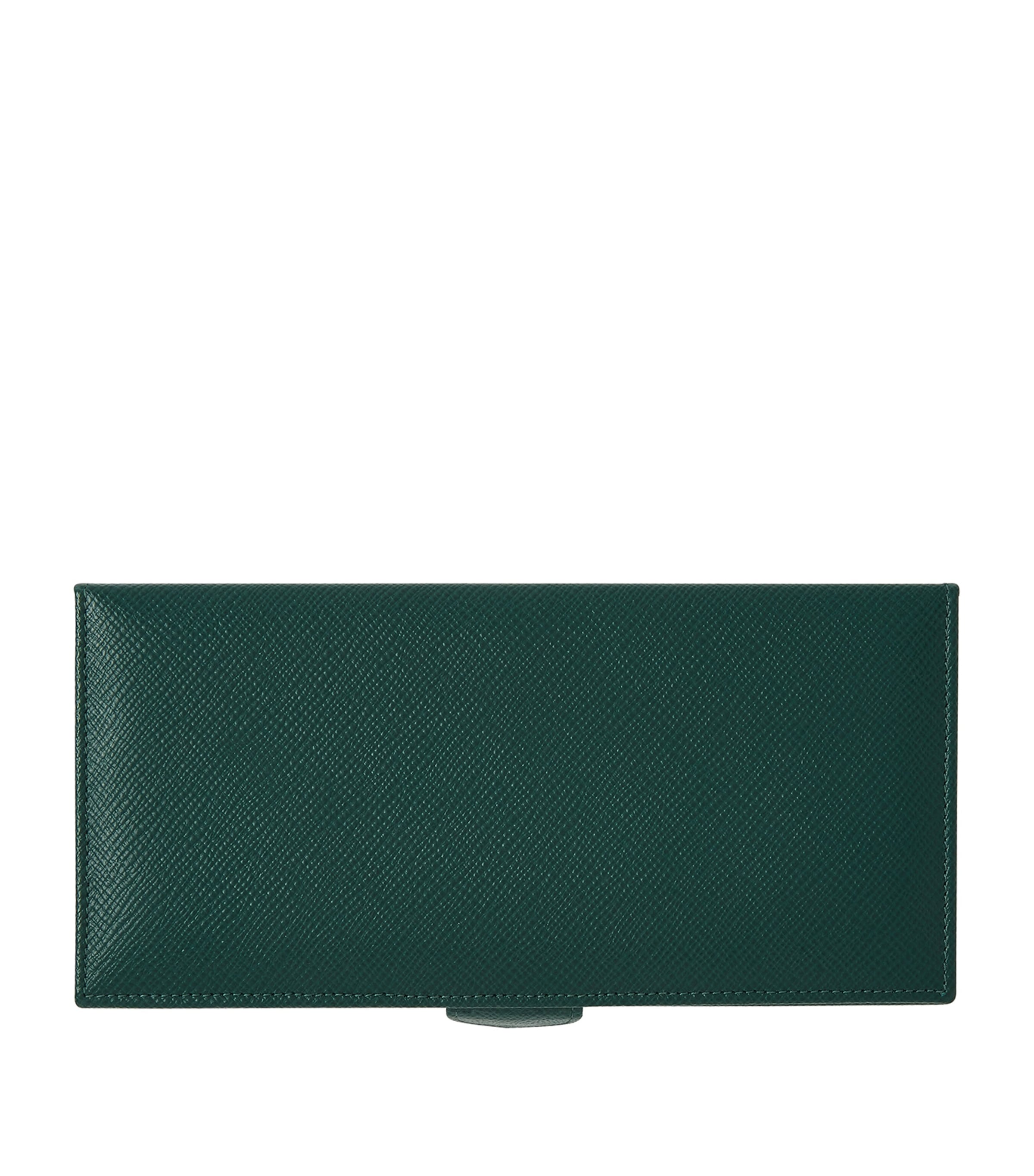 Smythson Leather Panama Cufflink Box Forest Green Image 2