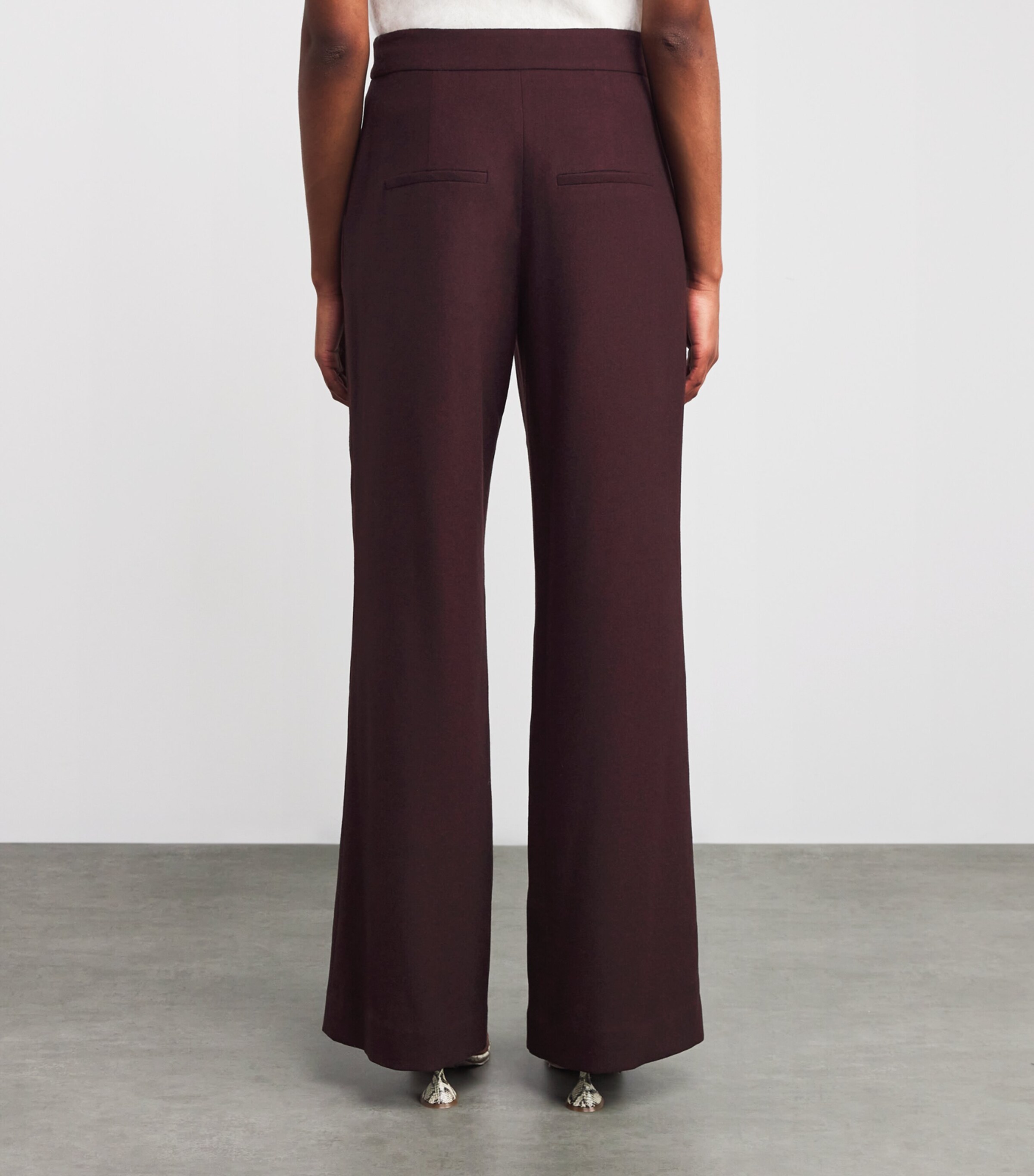 Tonelli Wide-Leg Trousers N0880 DRK CRNT MLNGE Image 4