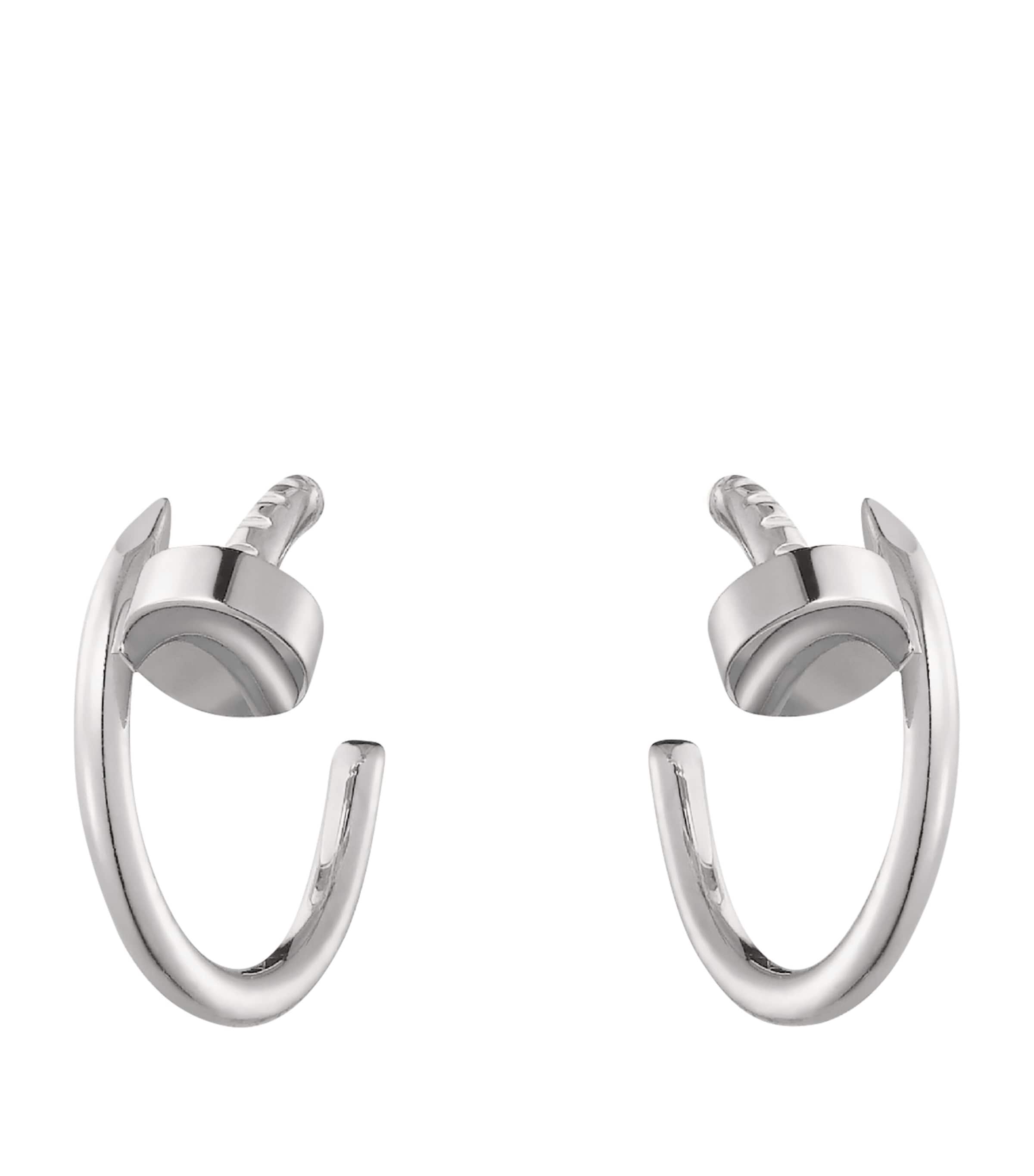 White Gold Juste un Clou Hoop Earrings WHITE GOLD Image 1