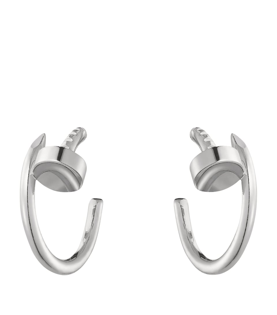 White Gold Juste un Clou Hoop Earrings