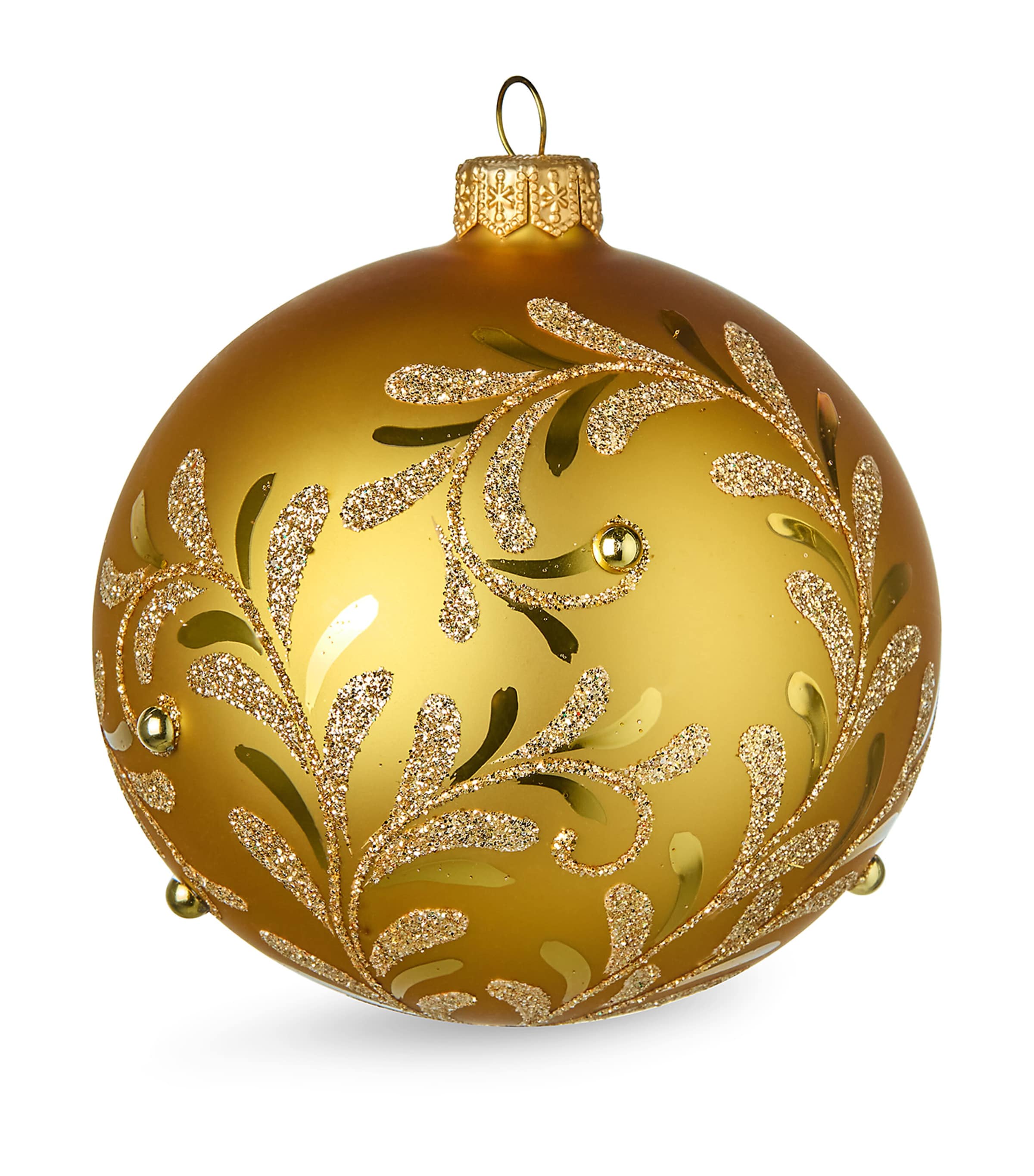 Harrods Glitter And Gem Bauble In Gold