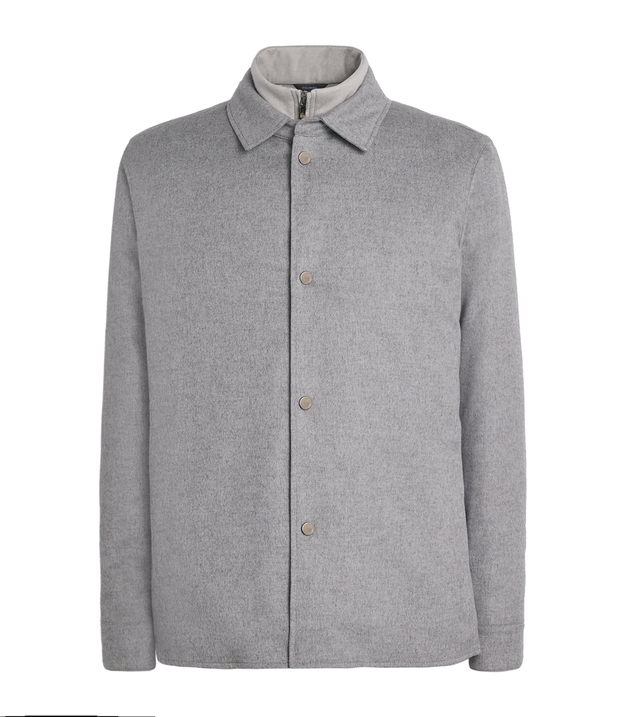 Colombo Silk-cashmere Hybrid Jacket In Gray
