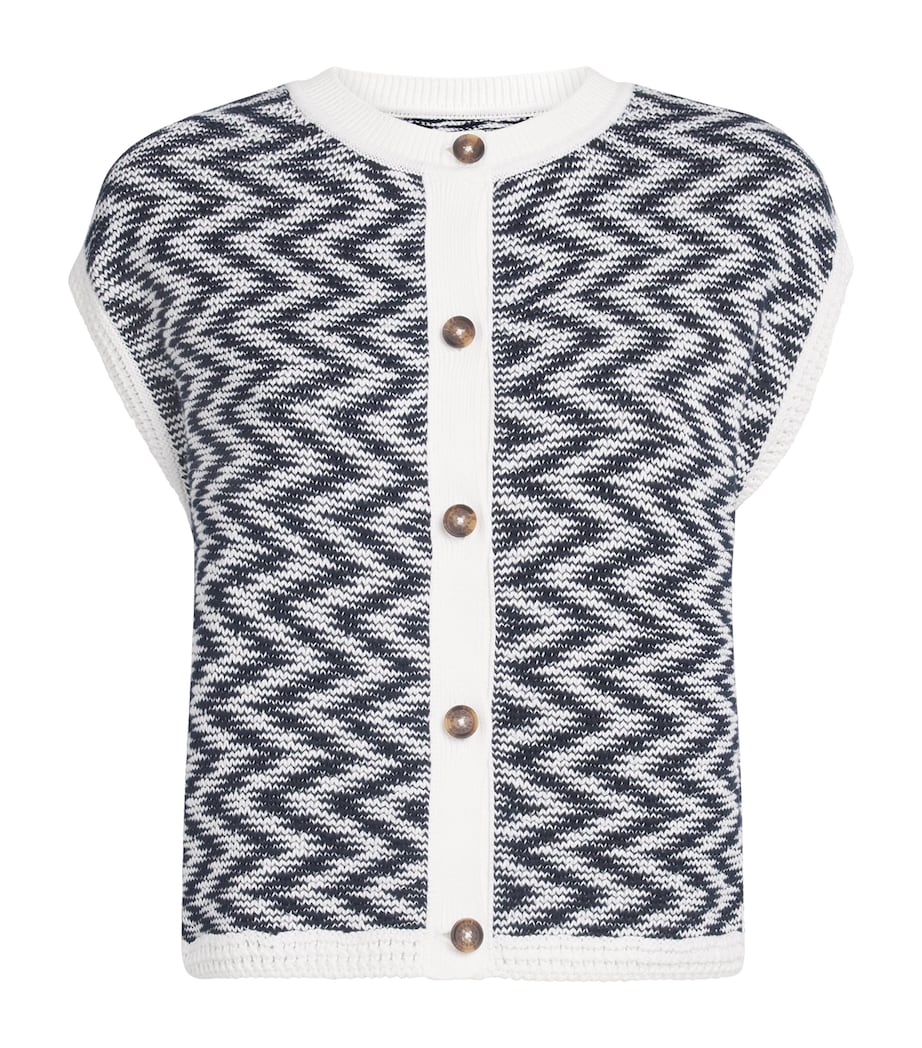 Button-Up Olivia Sweater Vest CLOUD/NAVY Image 1
