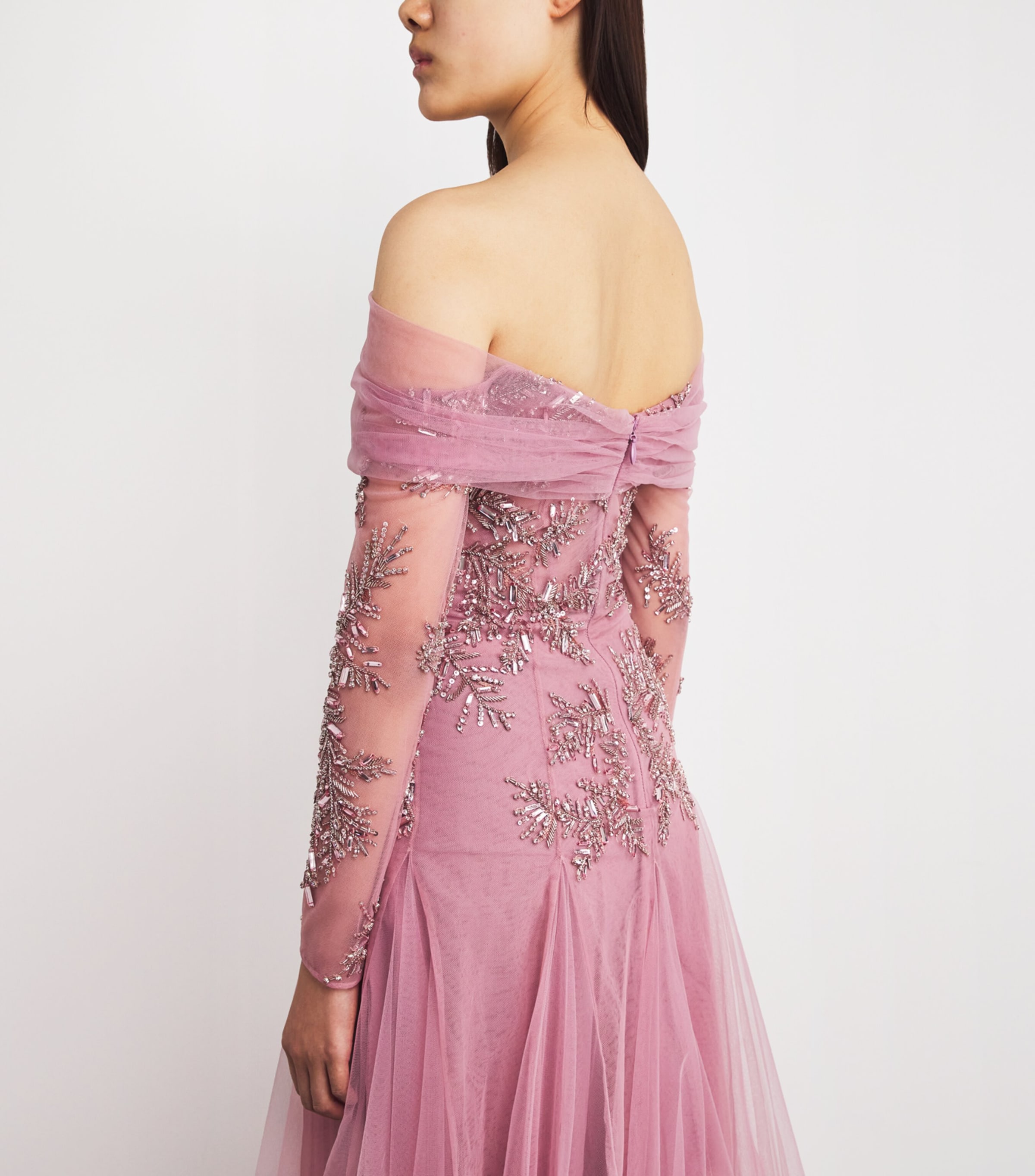 Tulle Embellished Off-The-Shoulder Gown 151906 ZEPHYR Image 6
