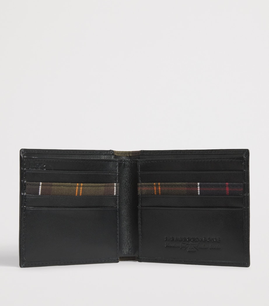 Barbour Leather Tartan-Detail Wallet and Card Holder Gift Set Black/classic Tartan Image 3