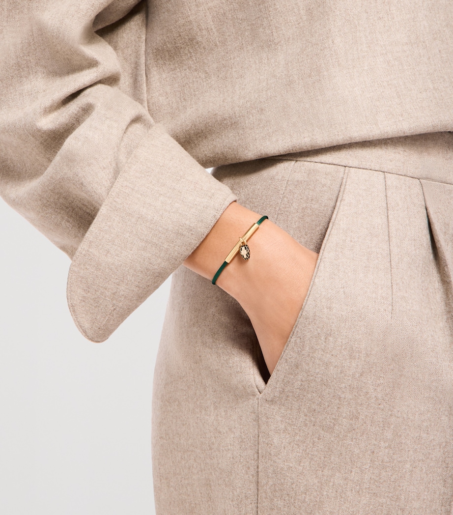 Serpenti Forever Cord Bracelet GREEN LIGHT Image 2