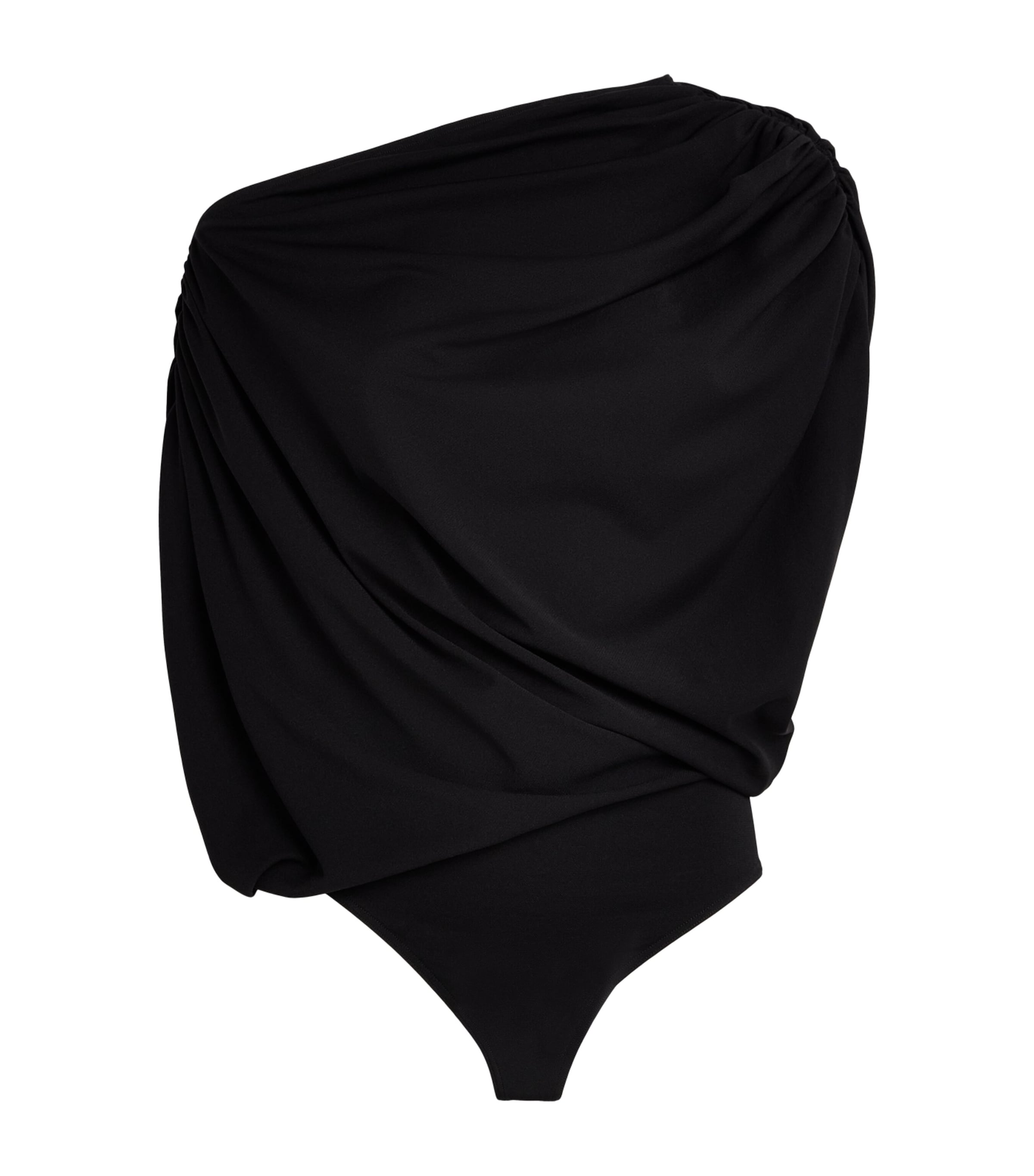 Wolford Womens Fluid Drape Bodysuit Black Image 1
