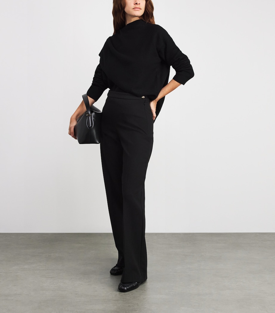 Flared Trousers BLACK Image 2