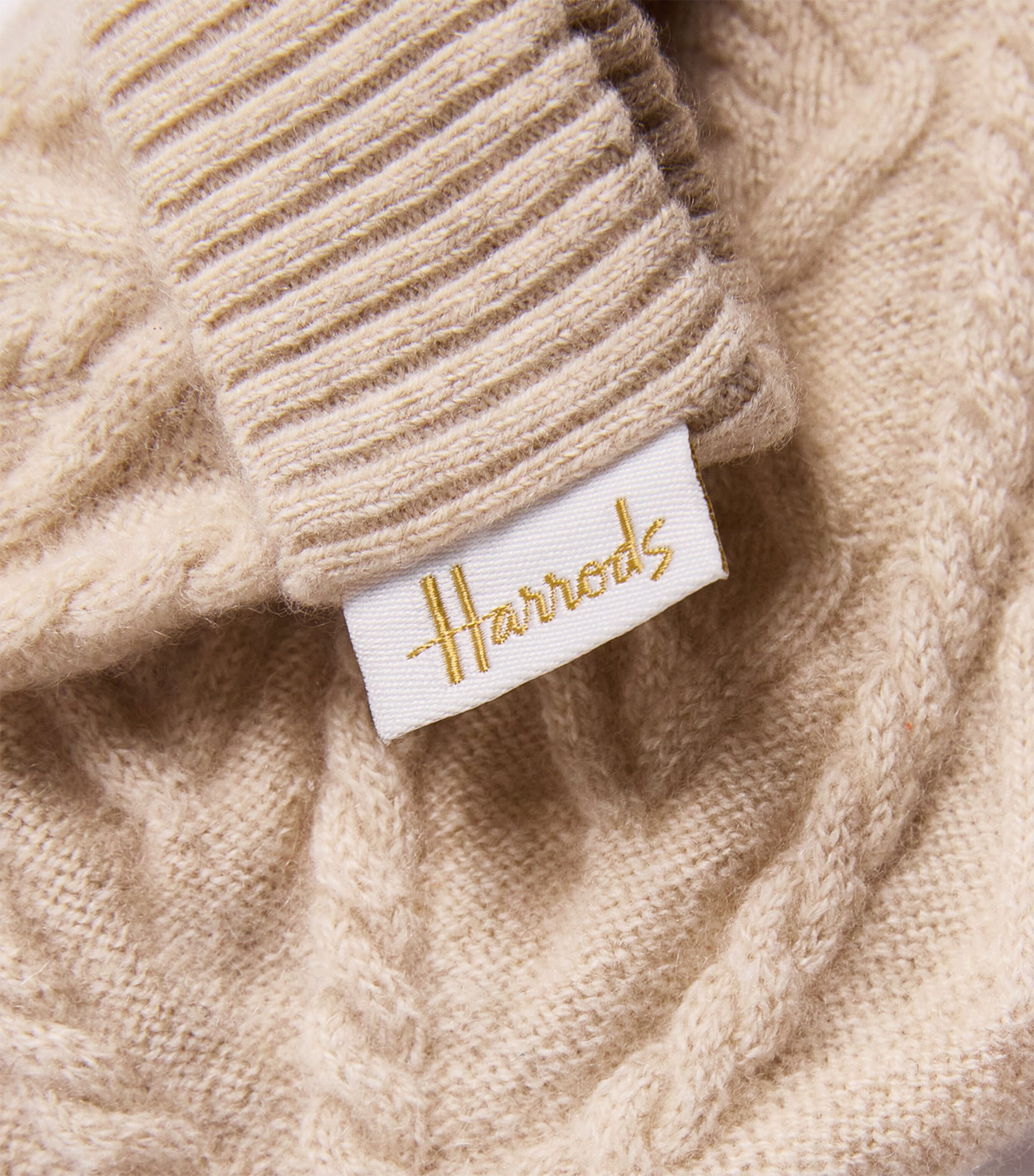 Cashmere Hat (0-18 Months) OATMEAL Image 3