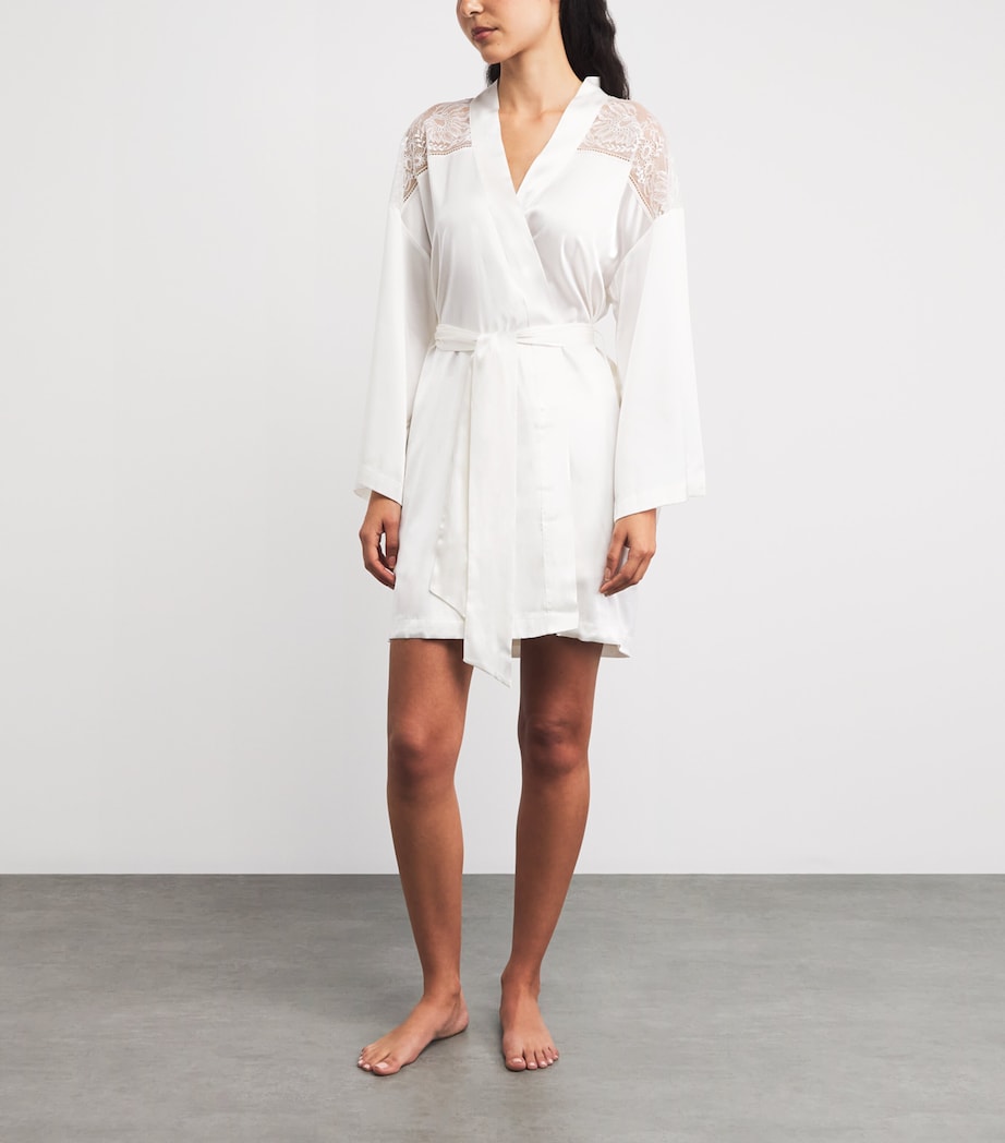Aubade Womens Silk-Blend Midnight Whisper Robe Opale Image 4