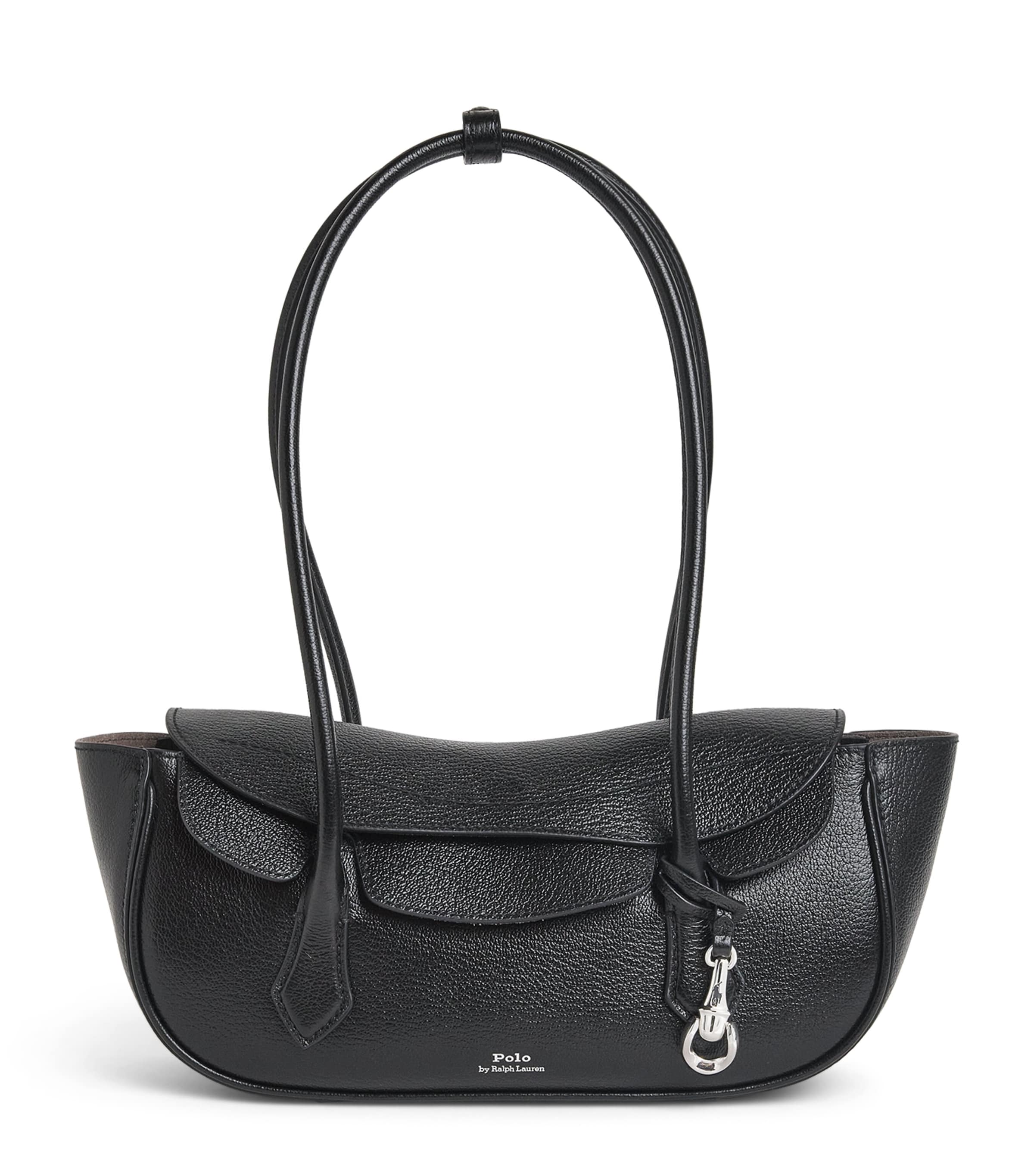 Polo Ralph Lauren Small Leather Polo Blaze Shoulder Bag Black Image 1