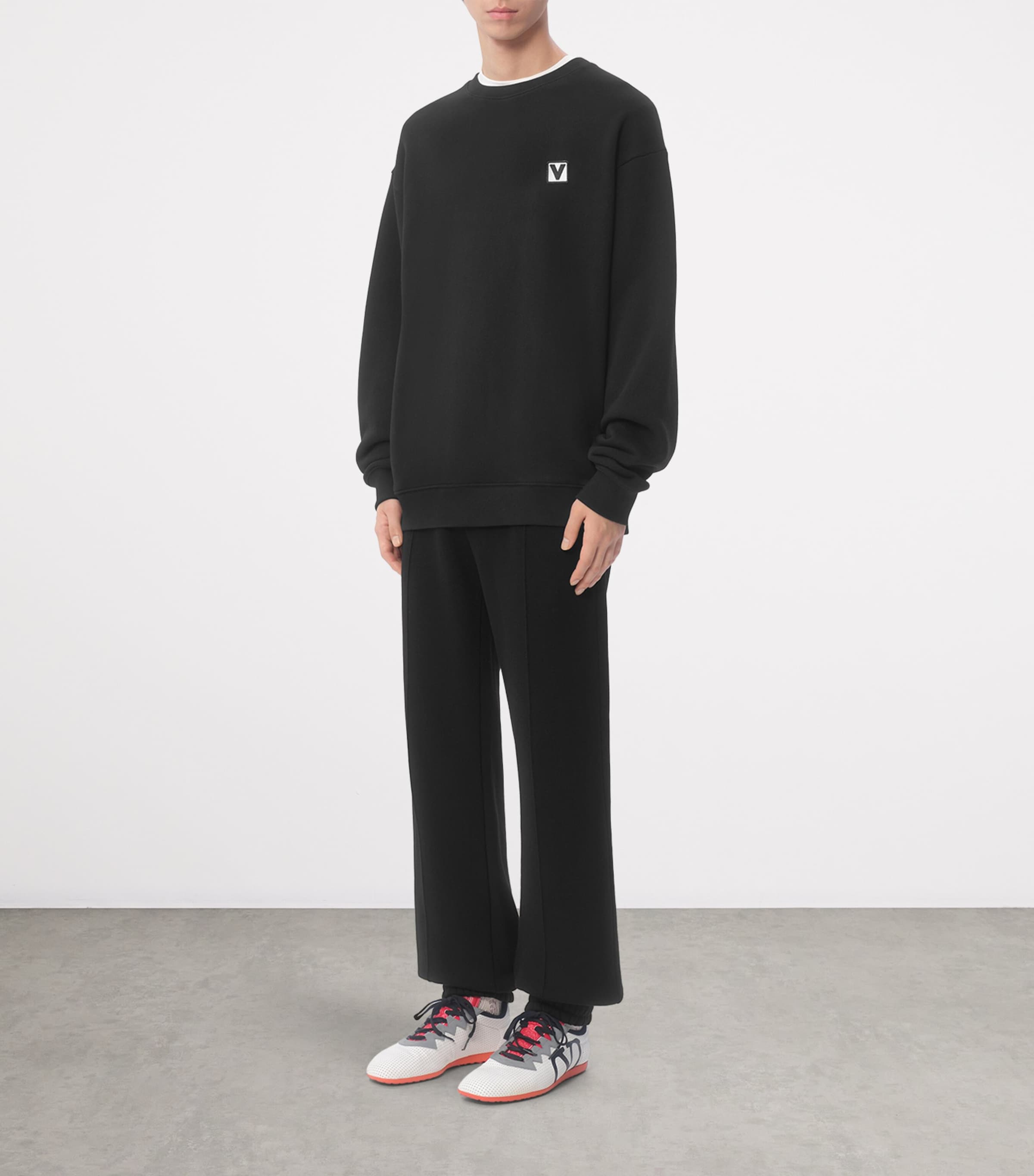 Valentino Black Cotton Chez Valentino Sweatshirt | Harrods US