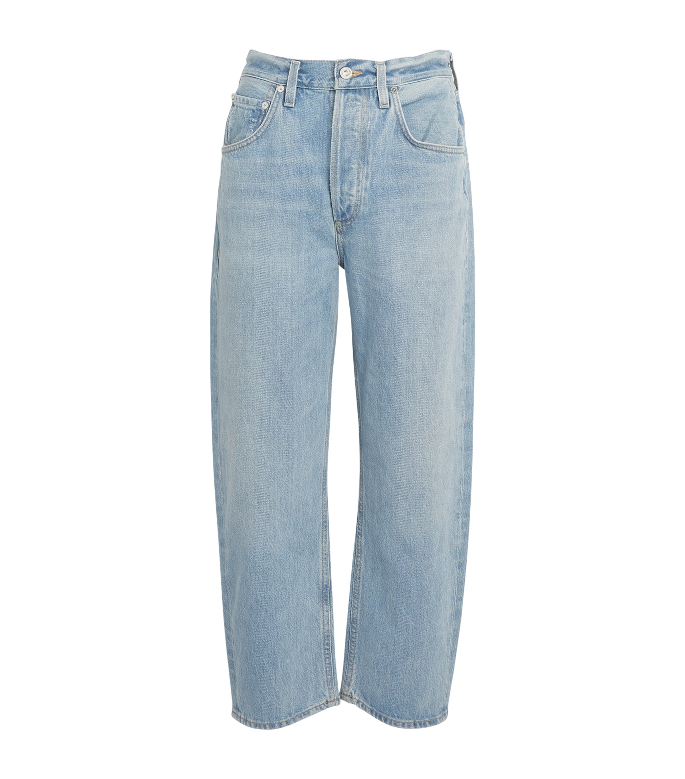 Citizens Of Humanity Dahlia Bow Leg Baby Roll Jeans In Ribbon In Blue